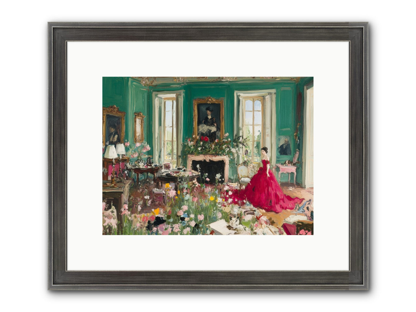 Her Garden Couldn't Wait Framed Print - Slimwoods Black/Silver 12x9