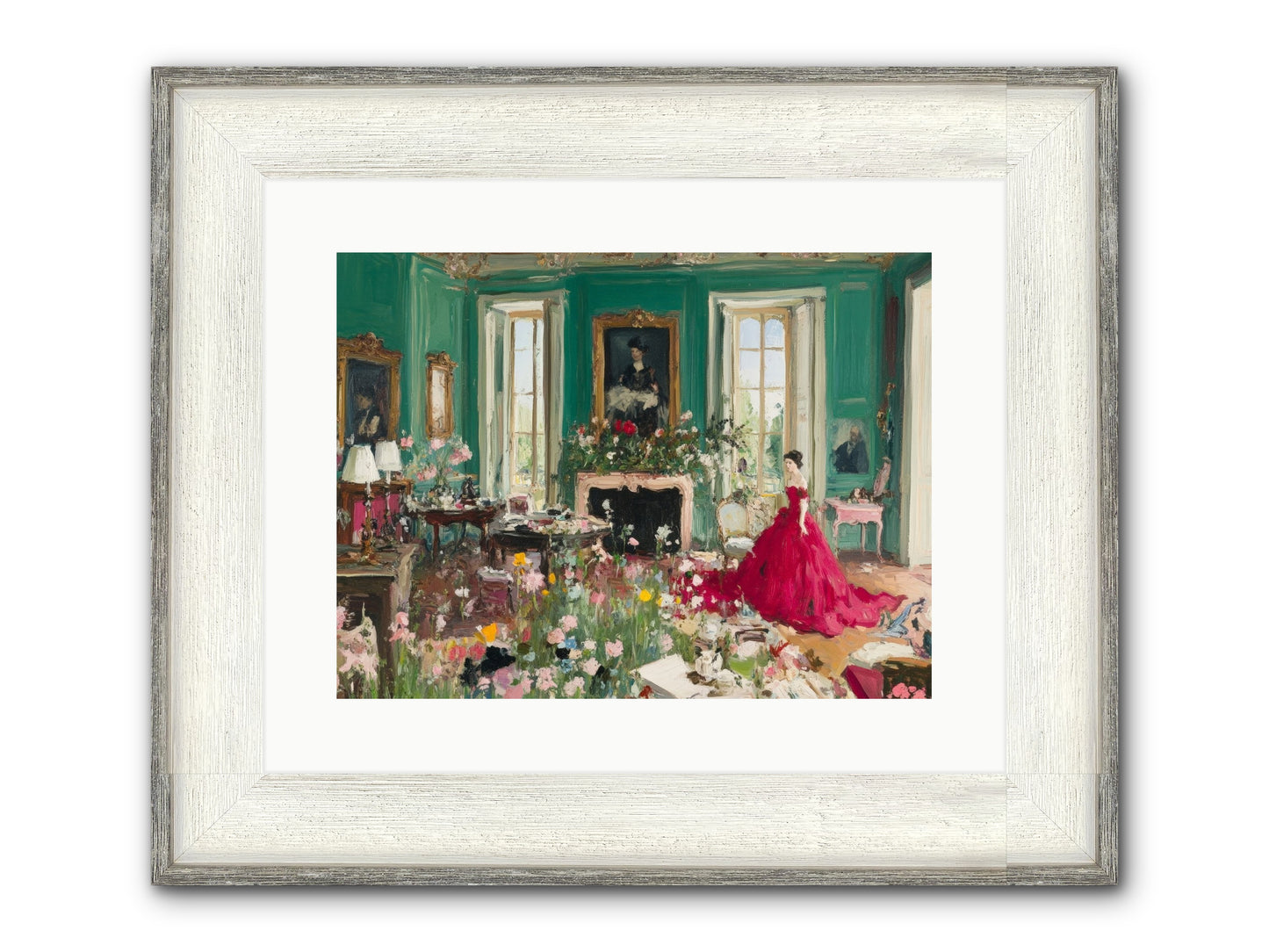 Her Garden Couldn't Wait Framed Print - Driftwood White 16x12