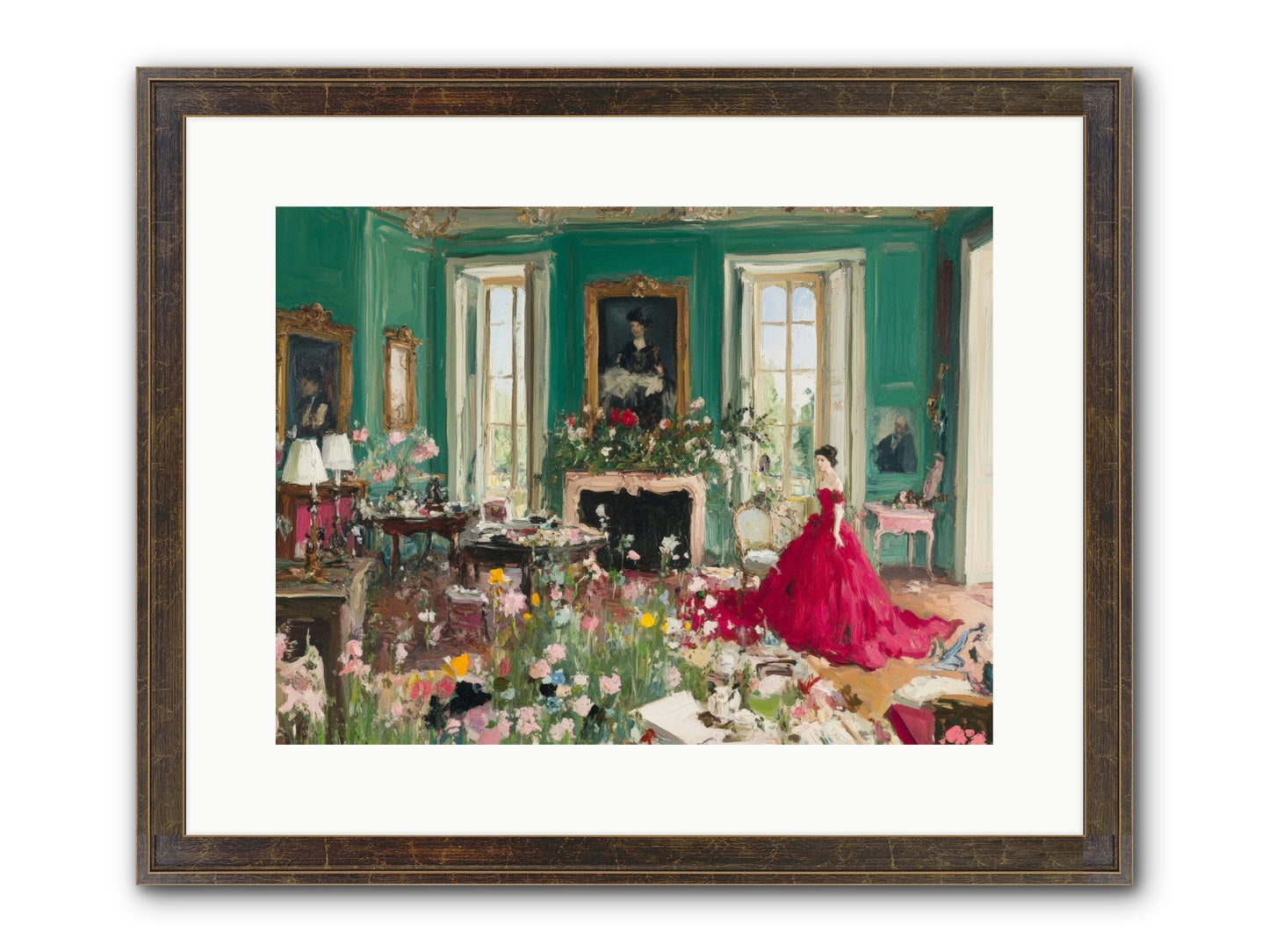Her Garden Couldn't Wait Framed Print - Slimwoods Black/Gold 16x12