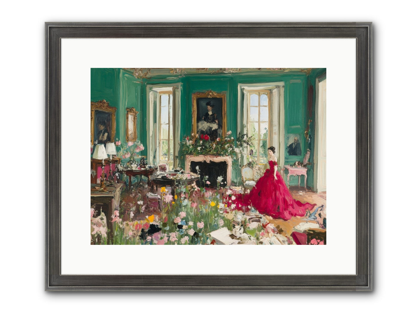 Her Garden Couldn't Wait Framed Print - Slimwoods Black/Silver 16x12