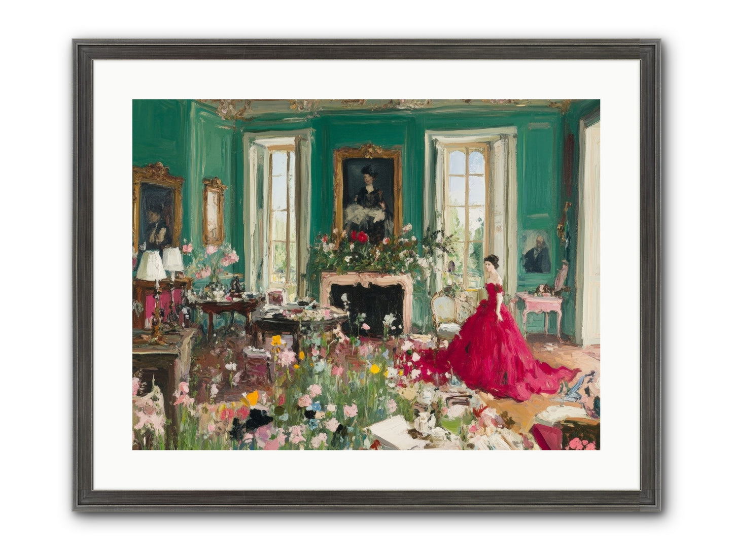 Her Garden Couldn't Wait Framed Print - Slimwoods Black/Silver 24x18