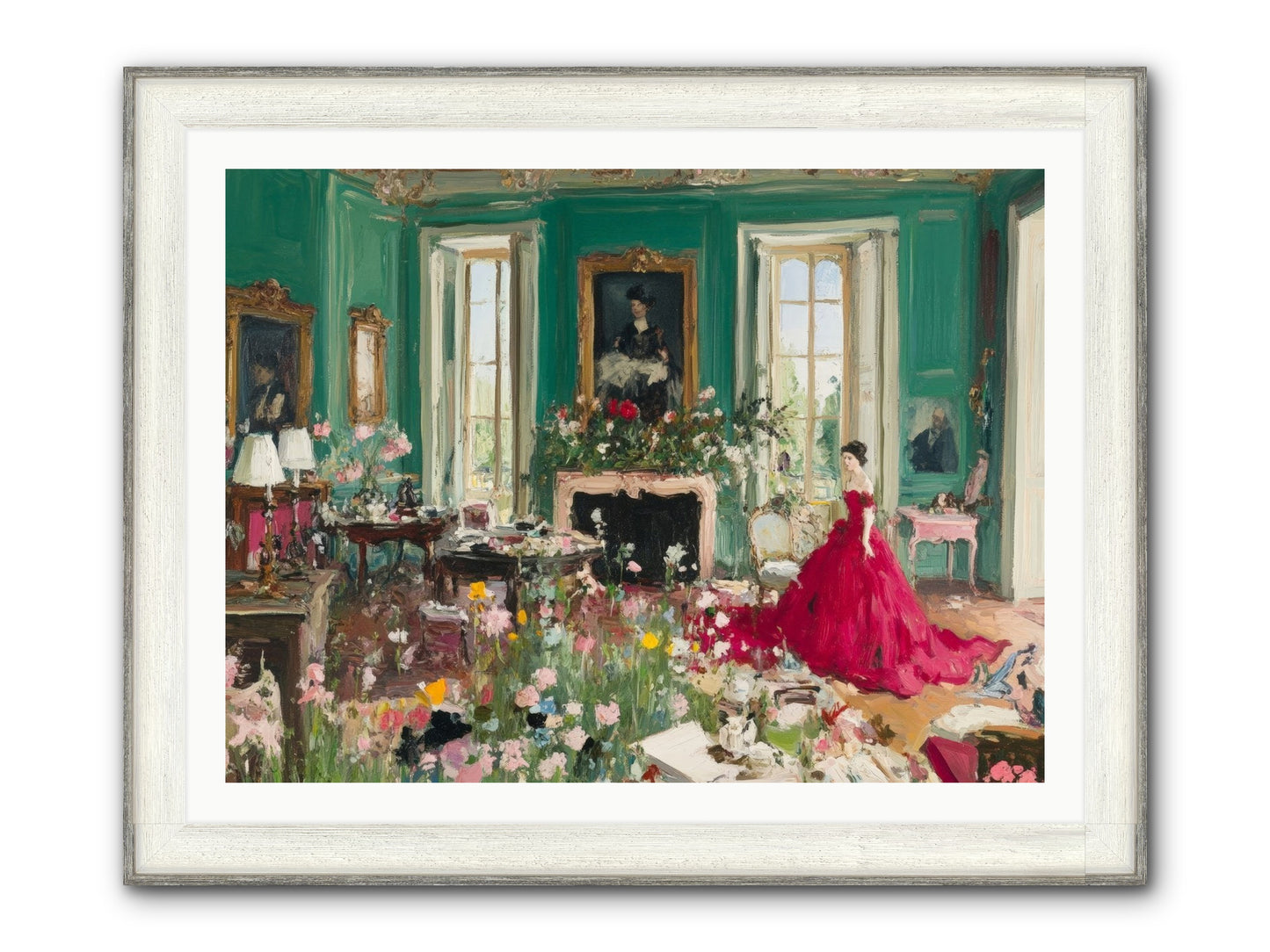 Her Garden Couldn't Wait Framed Print - Driftwood White 40x30