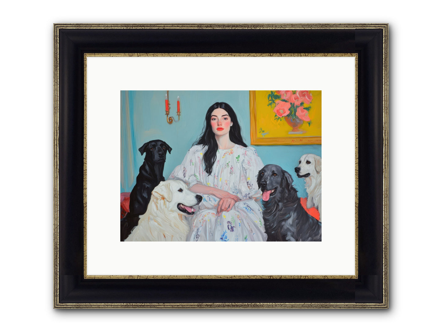 Her Hours Were Silver Framed Print - Black & Gold 12x9