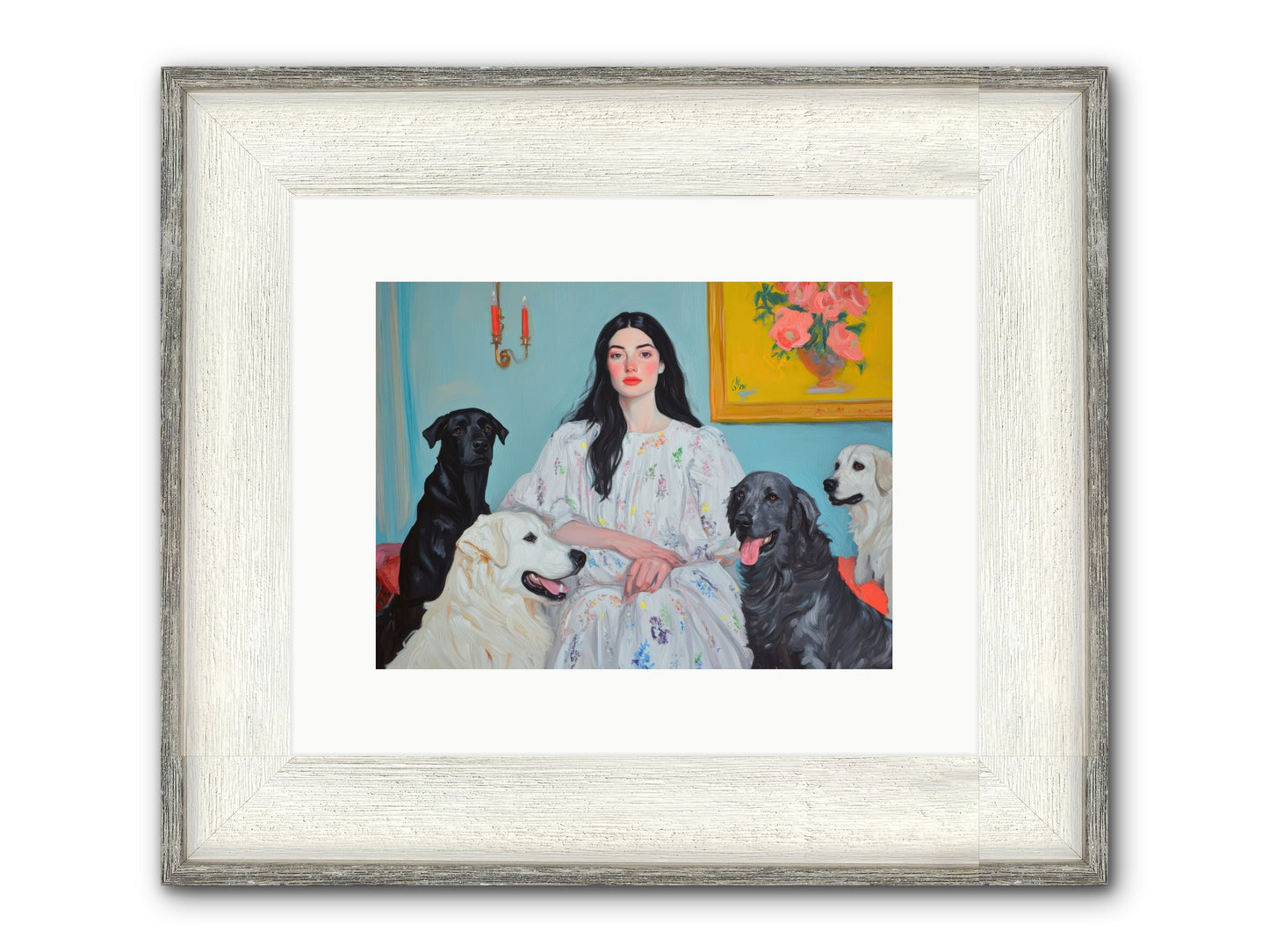 Her Hours Were Silver Framed Print - Driftwood White 12x9