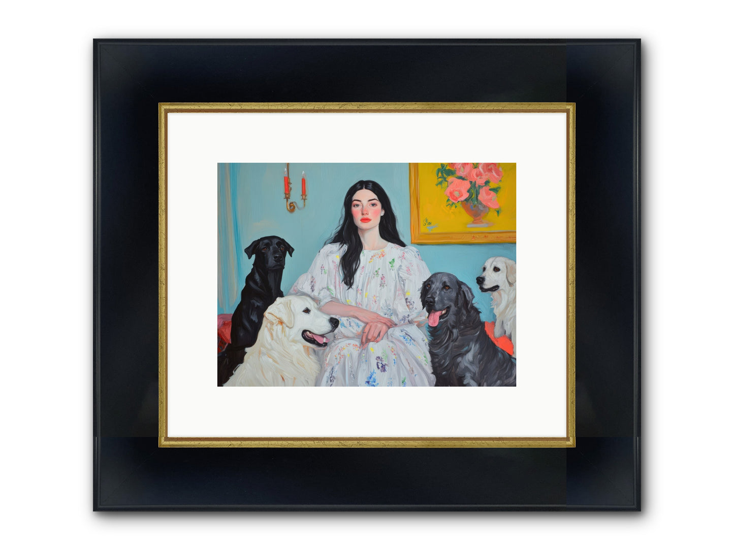 Her Hours Were Silver Framed Print - Wide Black w/Gold 12x9