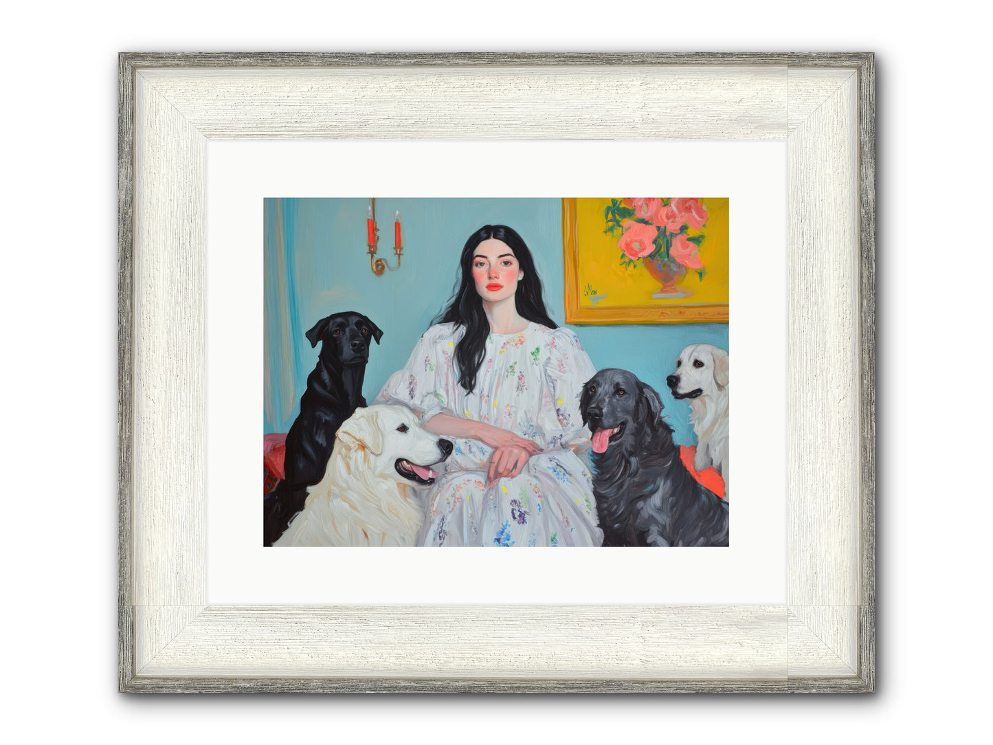 Her Hours Were Silver Framed Print - Driftwood White 16x12