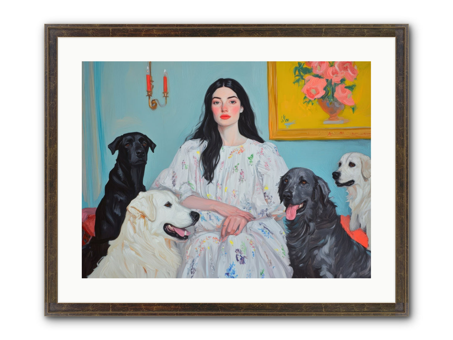 Her Hours Were Silver Framed Print - Slimwoods Black/Gold 24x18