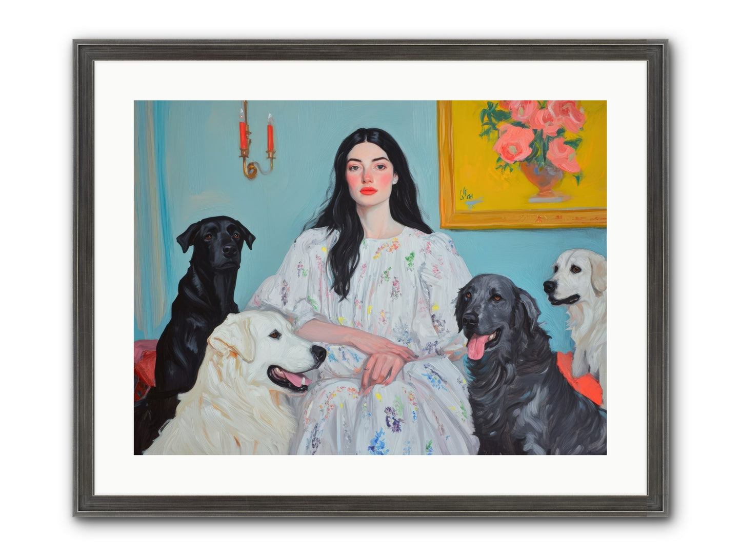 Her Hours Were Silver Framed Print - Slimwoods Black/Silver 24x18