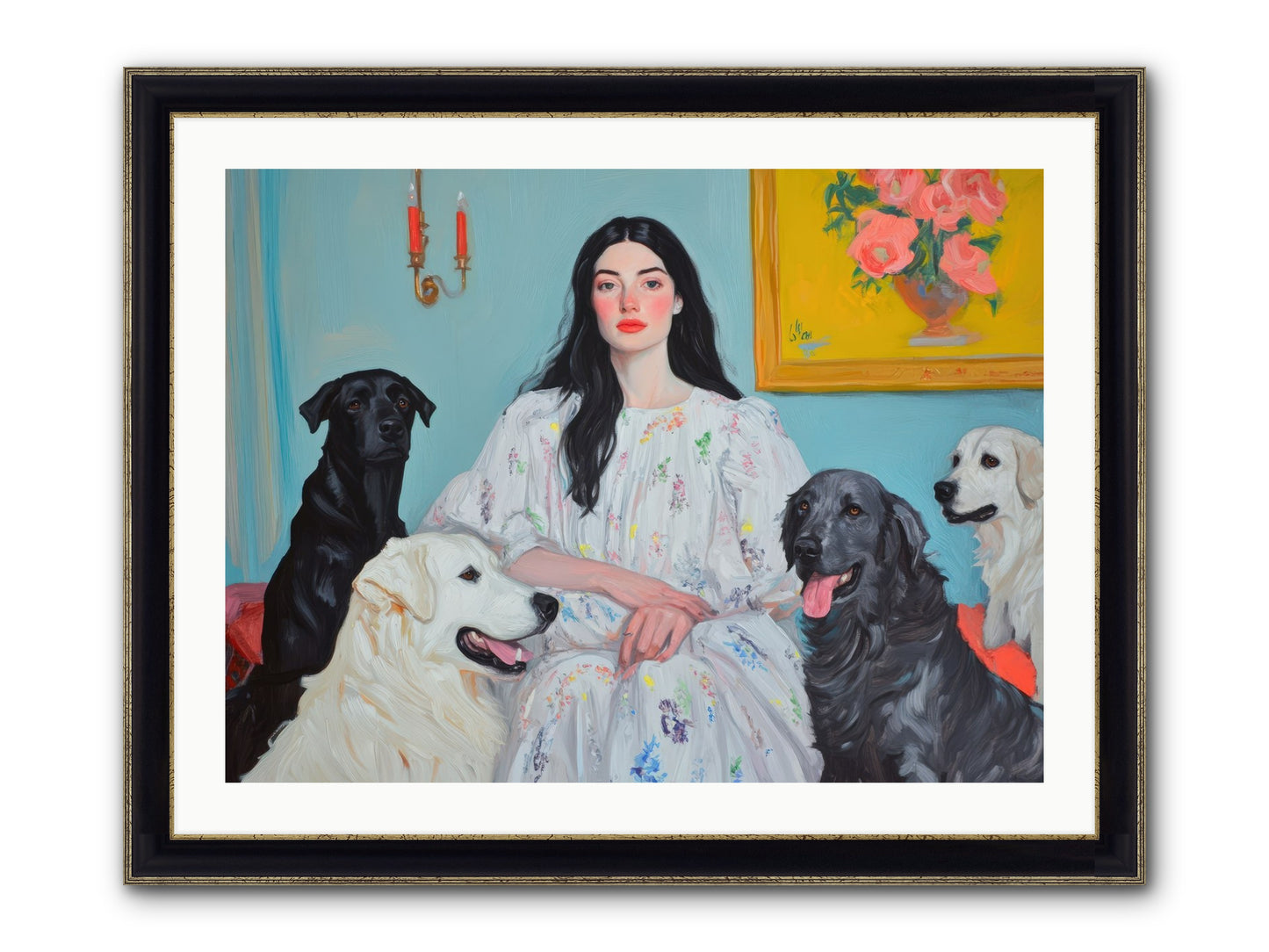 Her Hours Were Silver Framed Print - Black & Gold 32x24