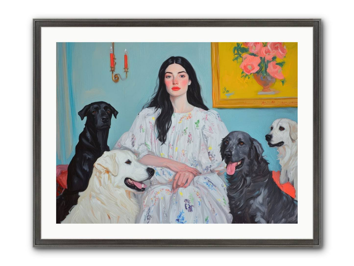 Her Hours Were Silver Framed Print - Slimwoods Black/Silver 32x24