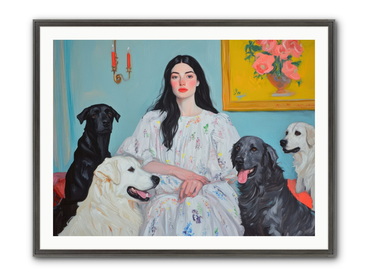 Her Hours Were Silver Framed Print - Slimwoods Black/Silver 40x30
