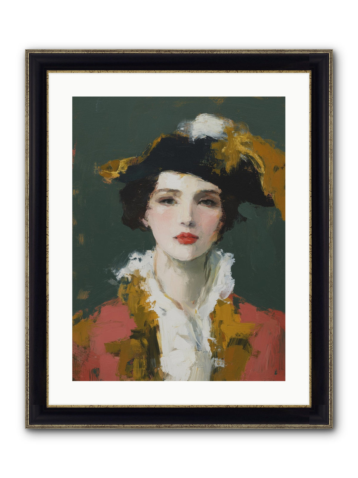 Her Legacy Framed Print - Black & Gold 18x24