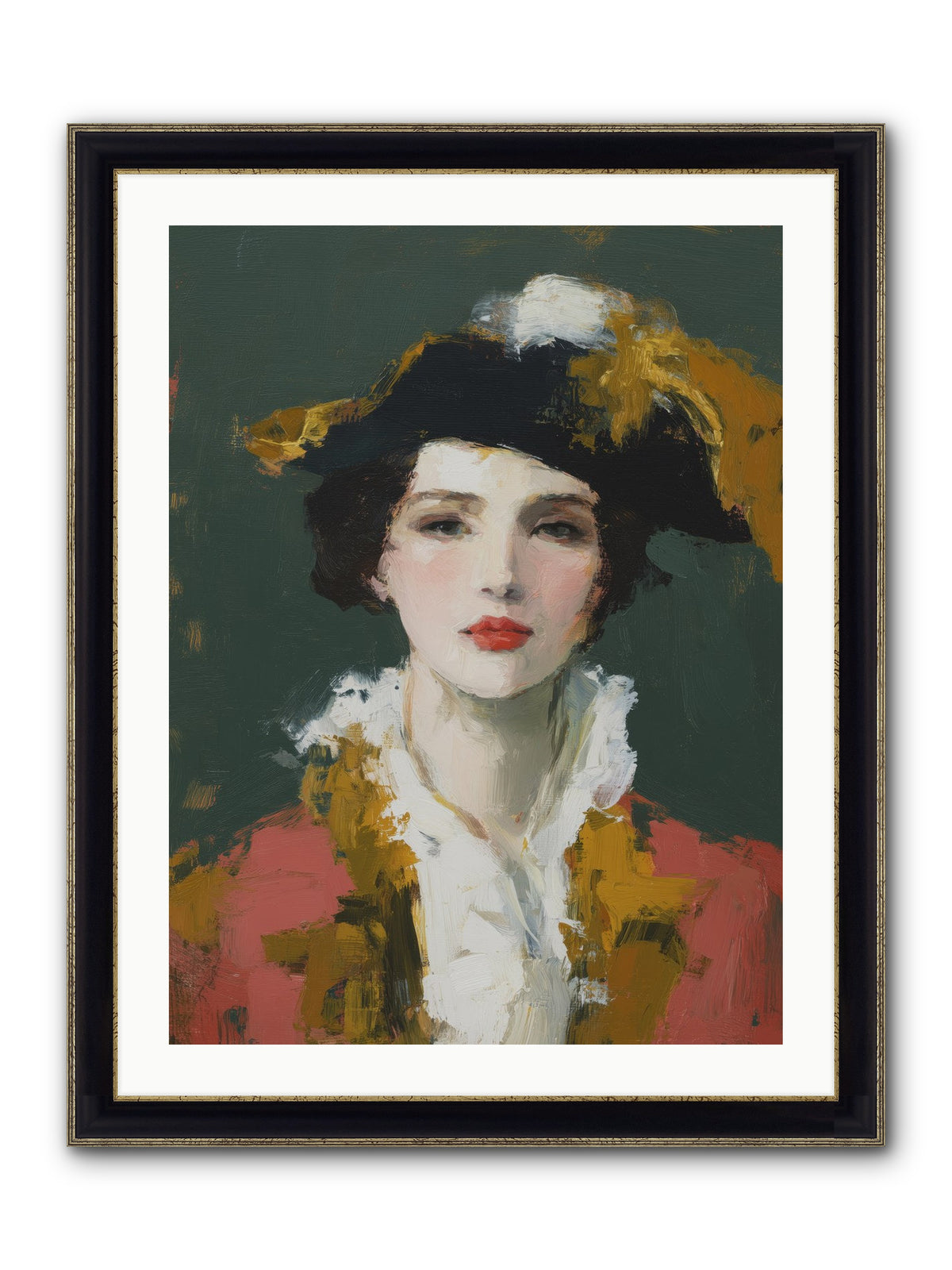 Her Legacy Framed Print - Black & Gold 24x32