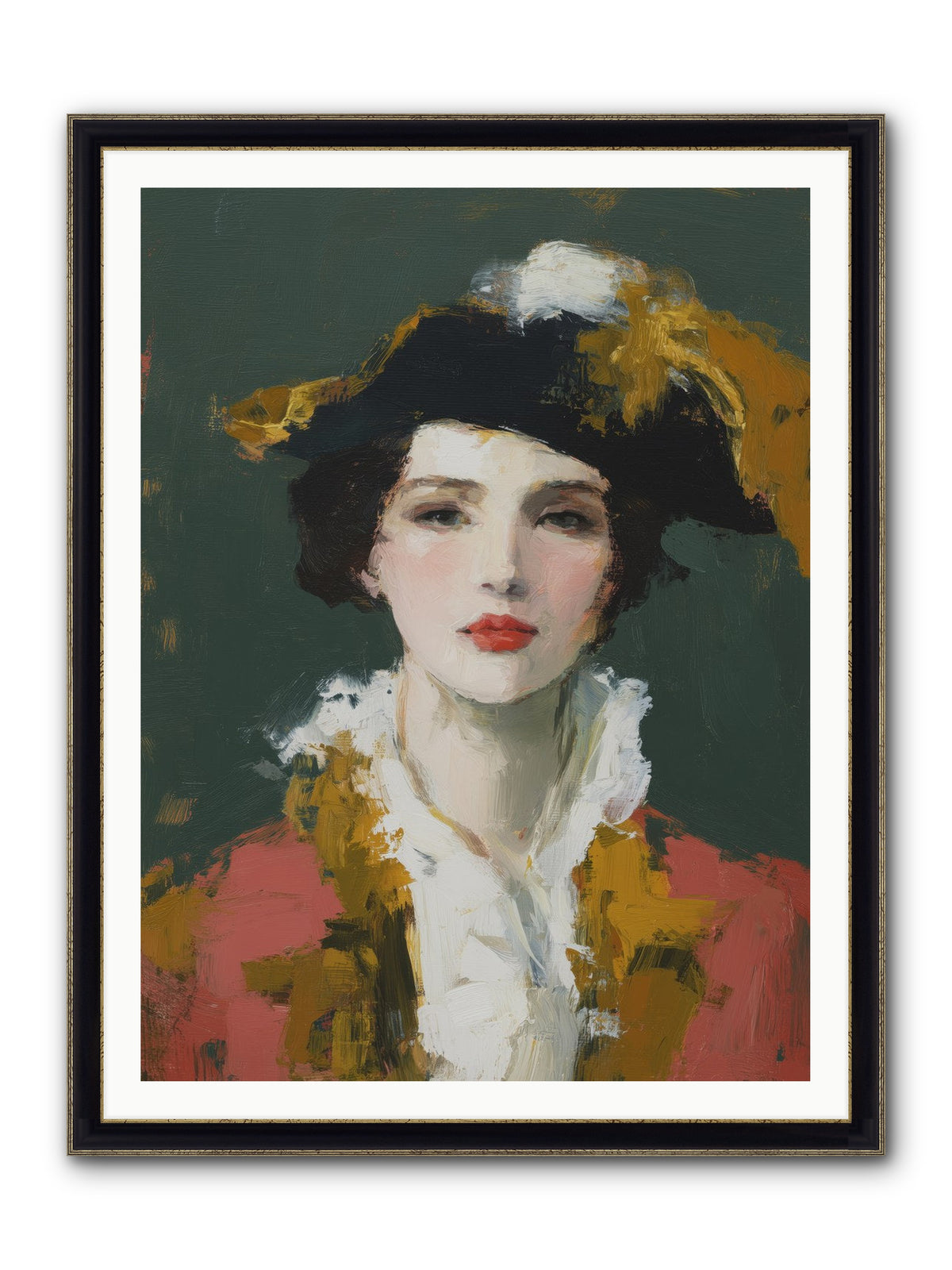 Her Legacy Framed Print - Black & Gold 36x48