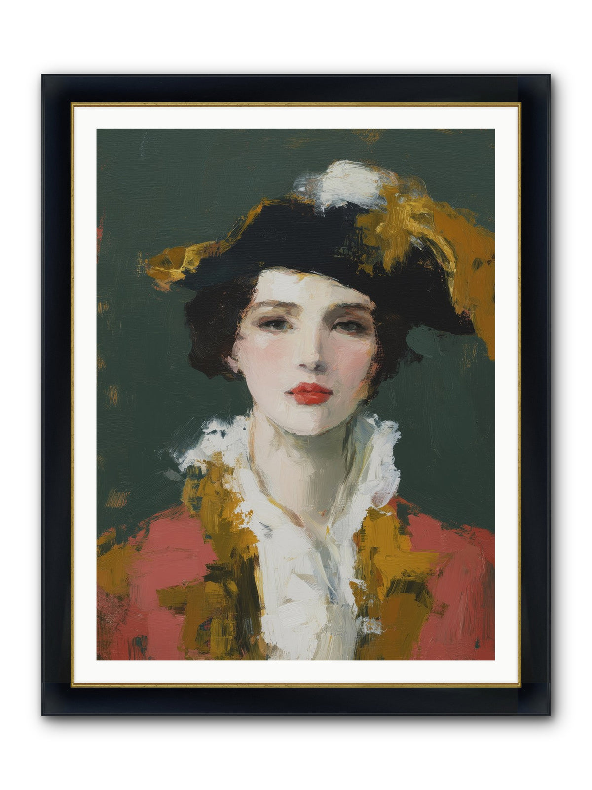 Her Legacy Framed Print - Wide Black w/Gold 36x48