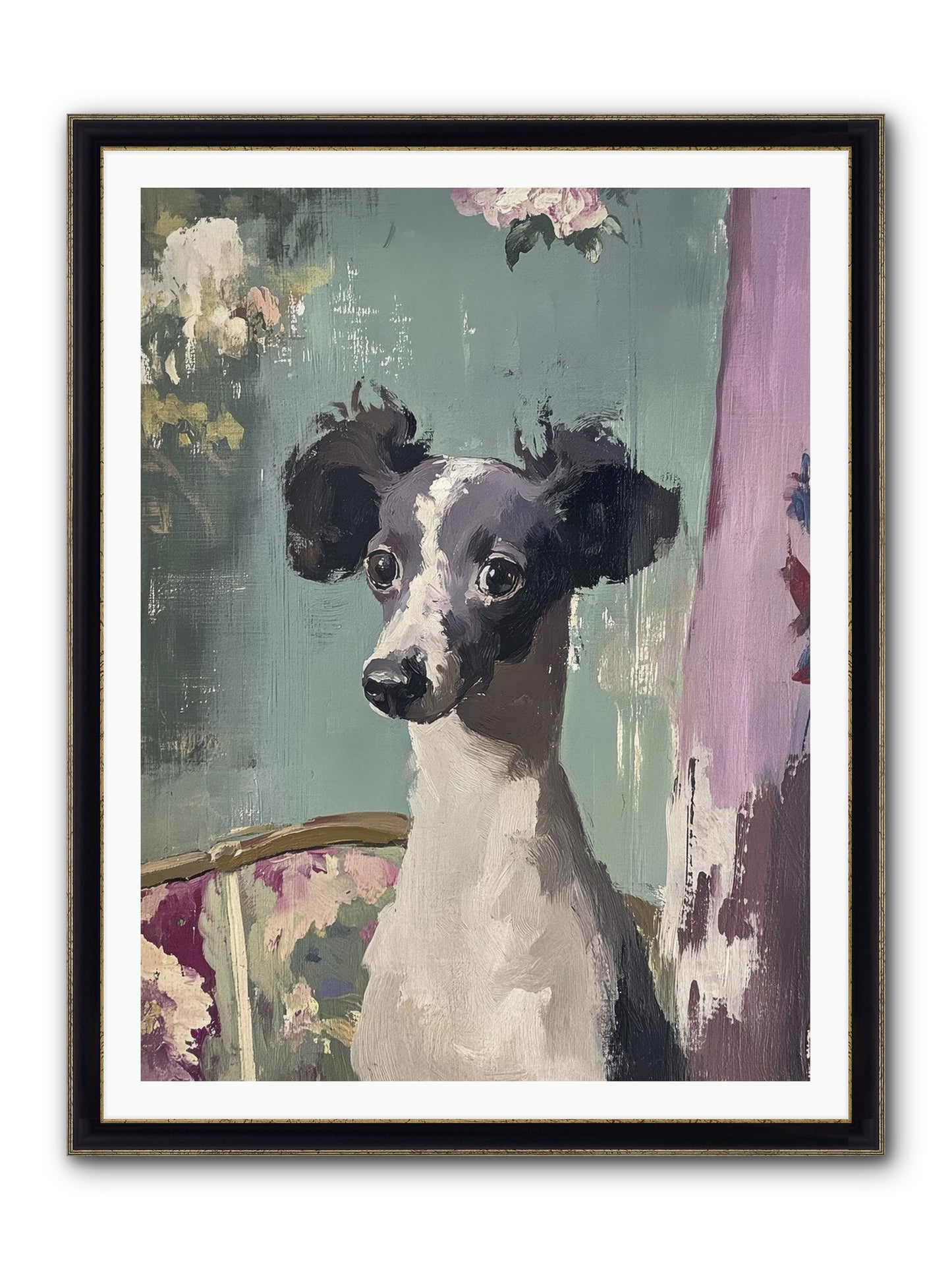 Her Magnificent Self Framed Print - Black & Gold 36x48