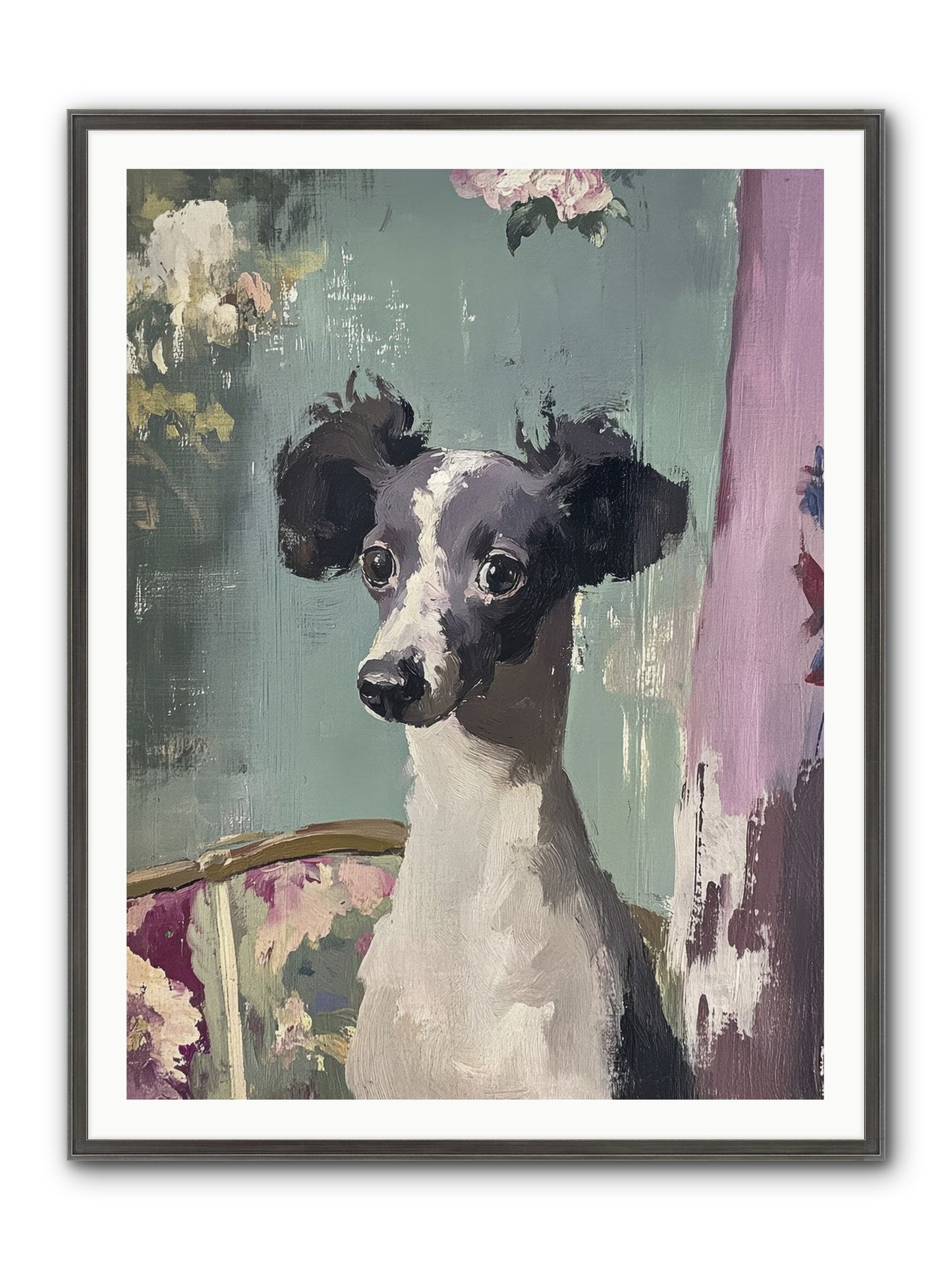 Her Magnificent Self Framed Print - Slimwoods Black/Silver 36x48