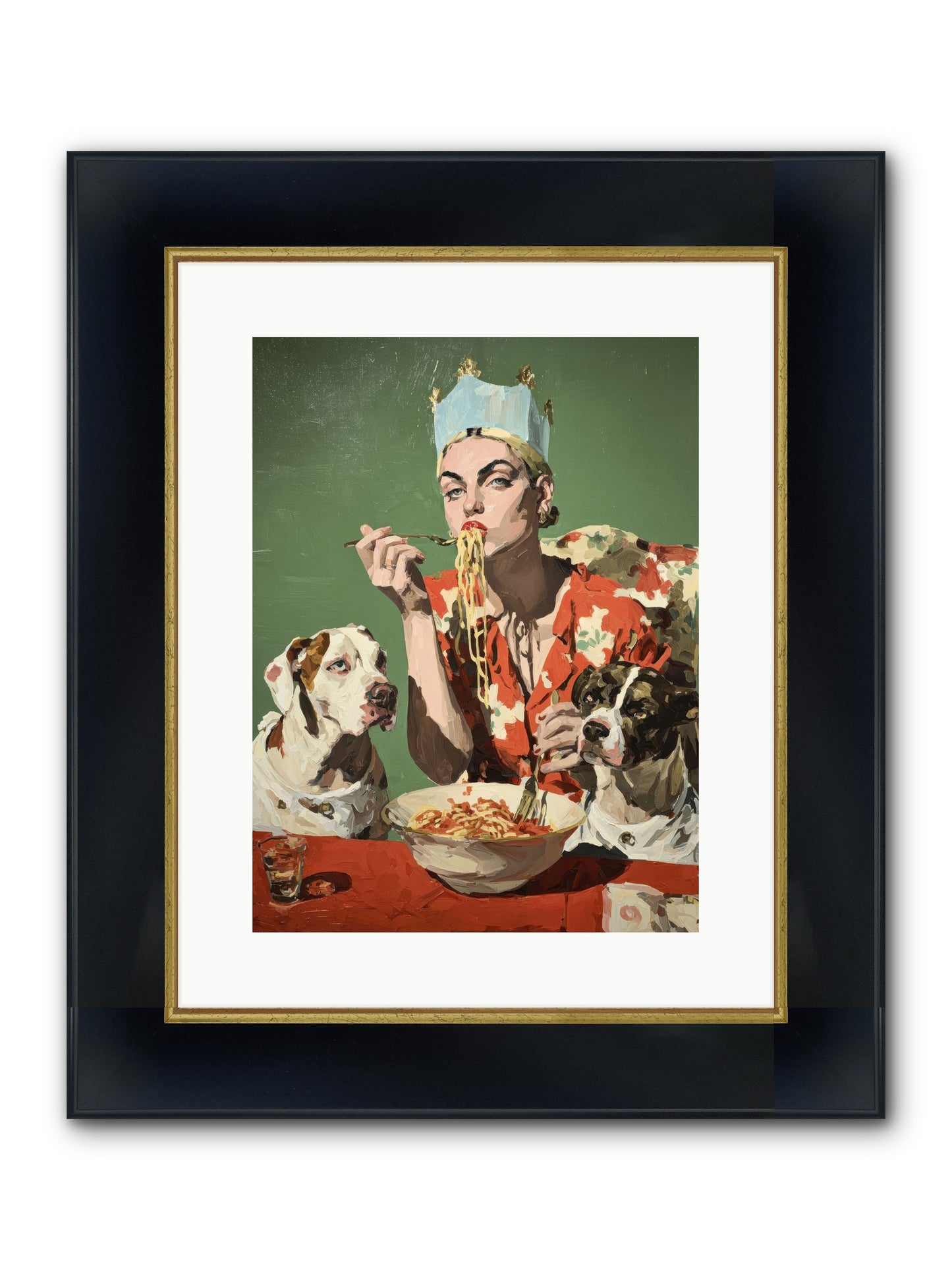 Her Majesty Of Lazy Afternoons Framed Print - Wide Black w/Gold 12x16