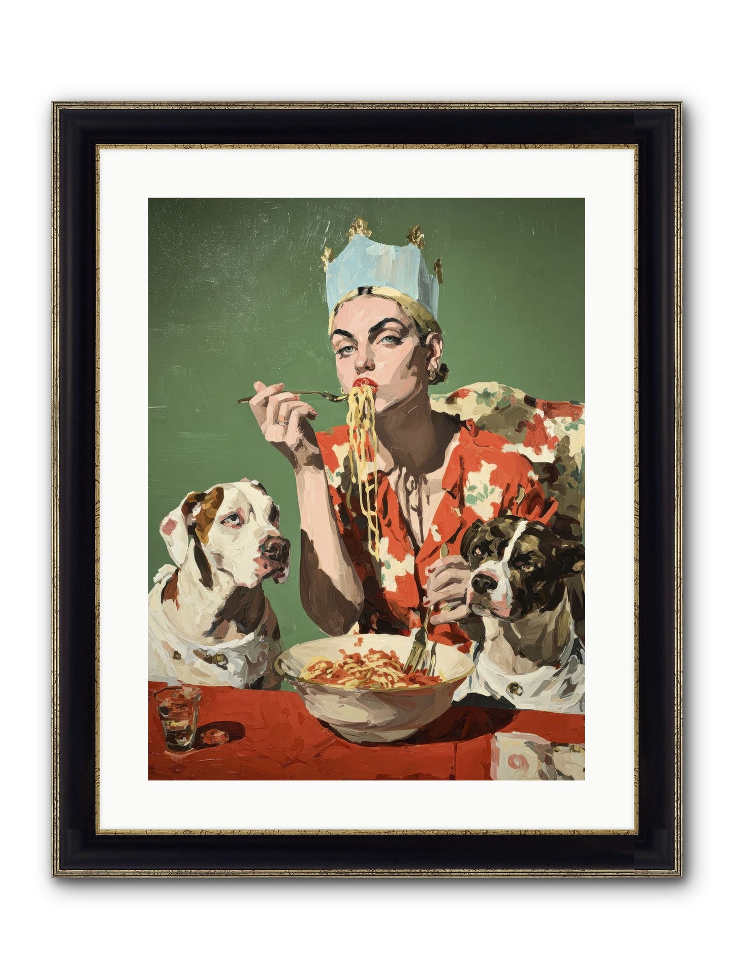 Her Majesty Of Lazy Afternoons Framed Print - Black & Gold 18x24