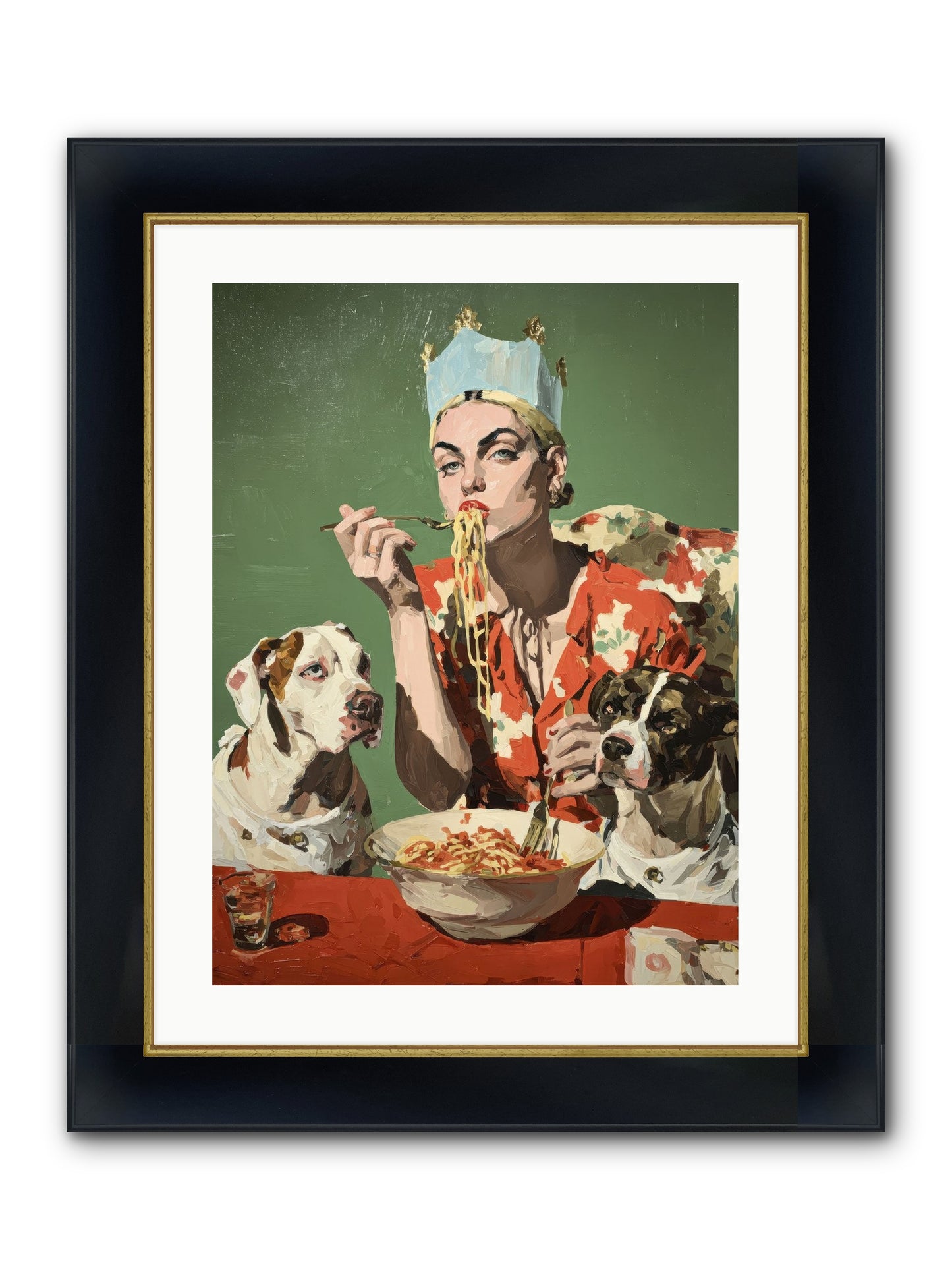 Her Majesty Of Lazy Afternoons Framed Print - Wide Black w/Gold 18x24