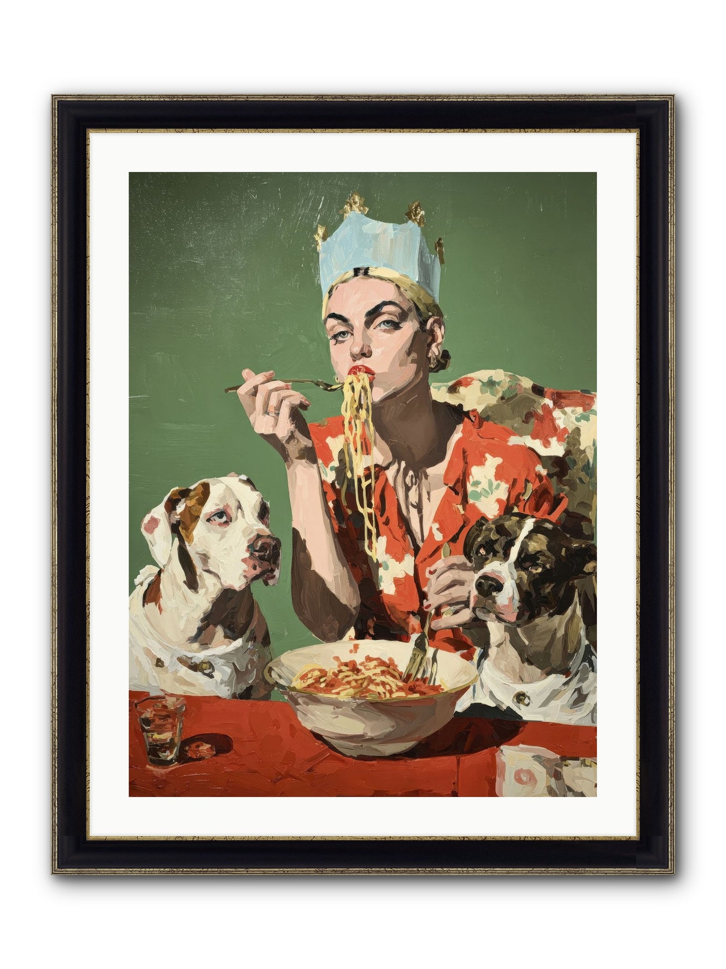 Her Majesty Of Lazy Afternoons Framed Print - Black & Gold 24x32