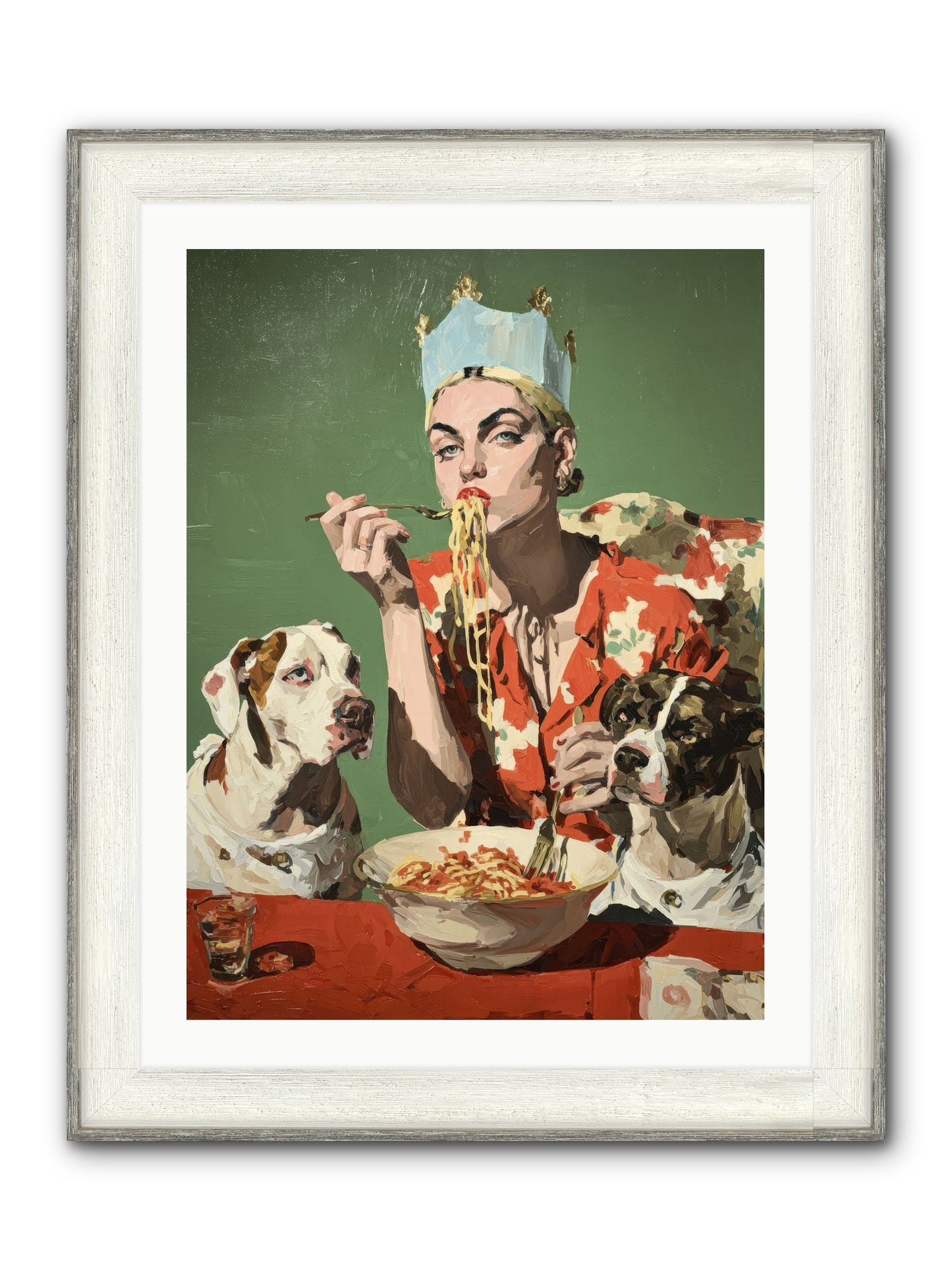 Her Majesty Of Lazy Afternoons Framed Print - Driftwood White 24x32