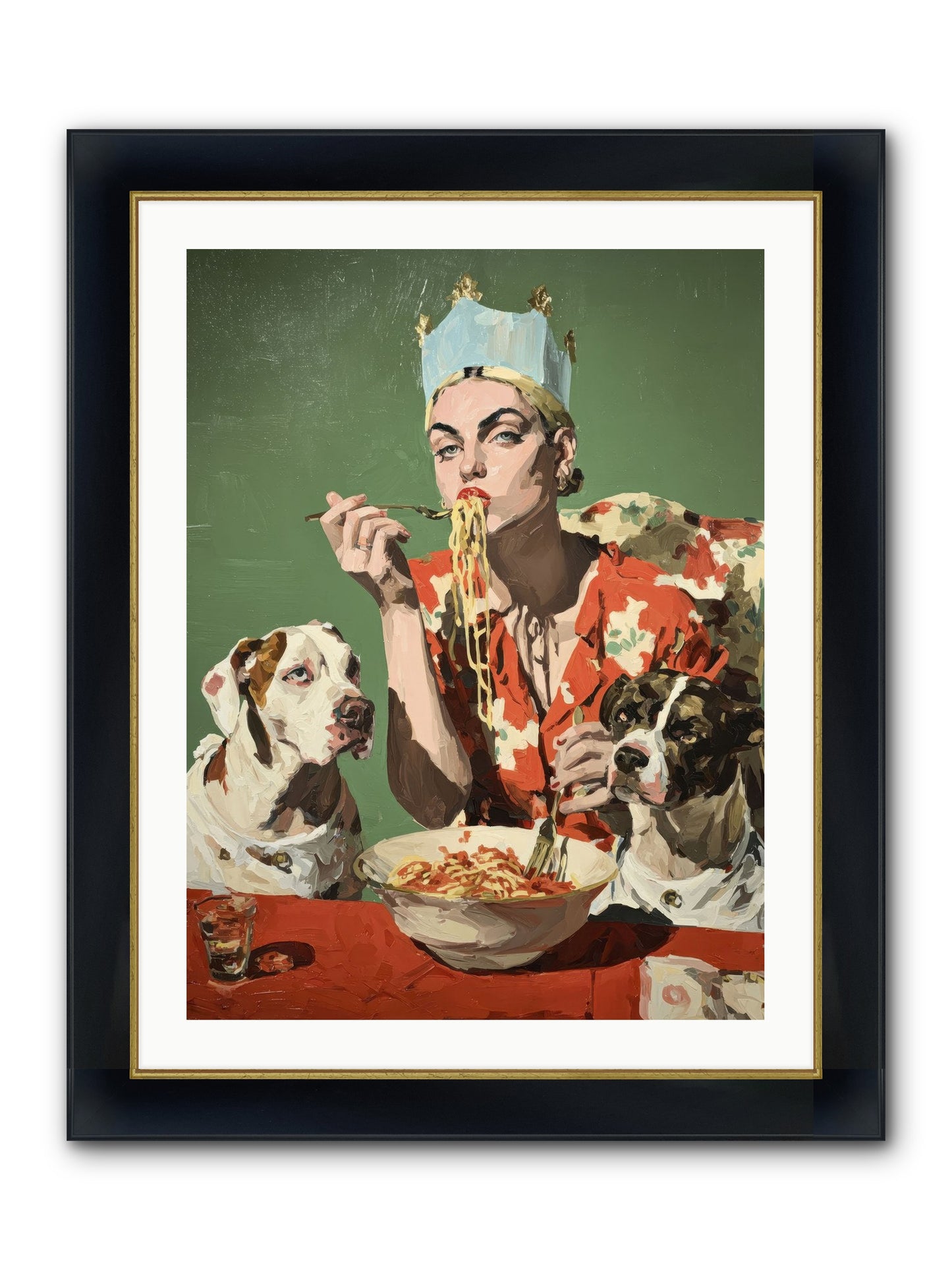Her Majesty Of Lazy Afternoons Framed Print - Wide Black w/Gold 24x32