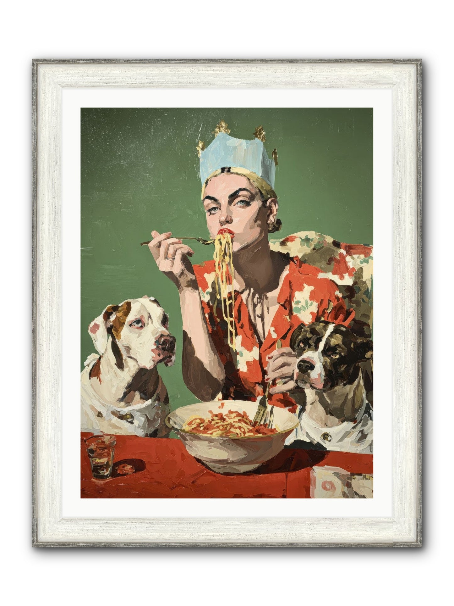 Her Majesty Of Lazy Afternoons Framed Print - Driftwood White 30x40