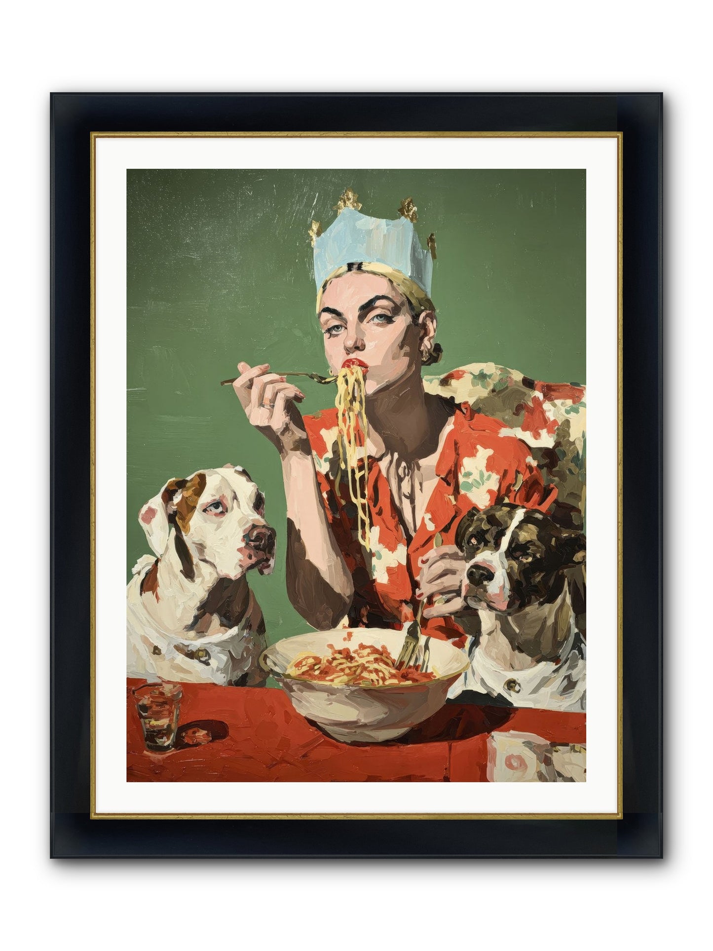Her Majesty Of Lazy Afternoons Framed Print - Wide Black w/Gold 30x40