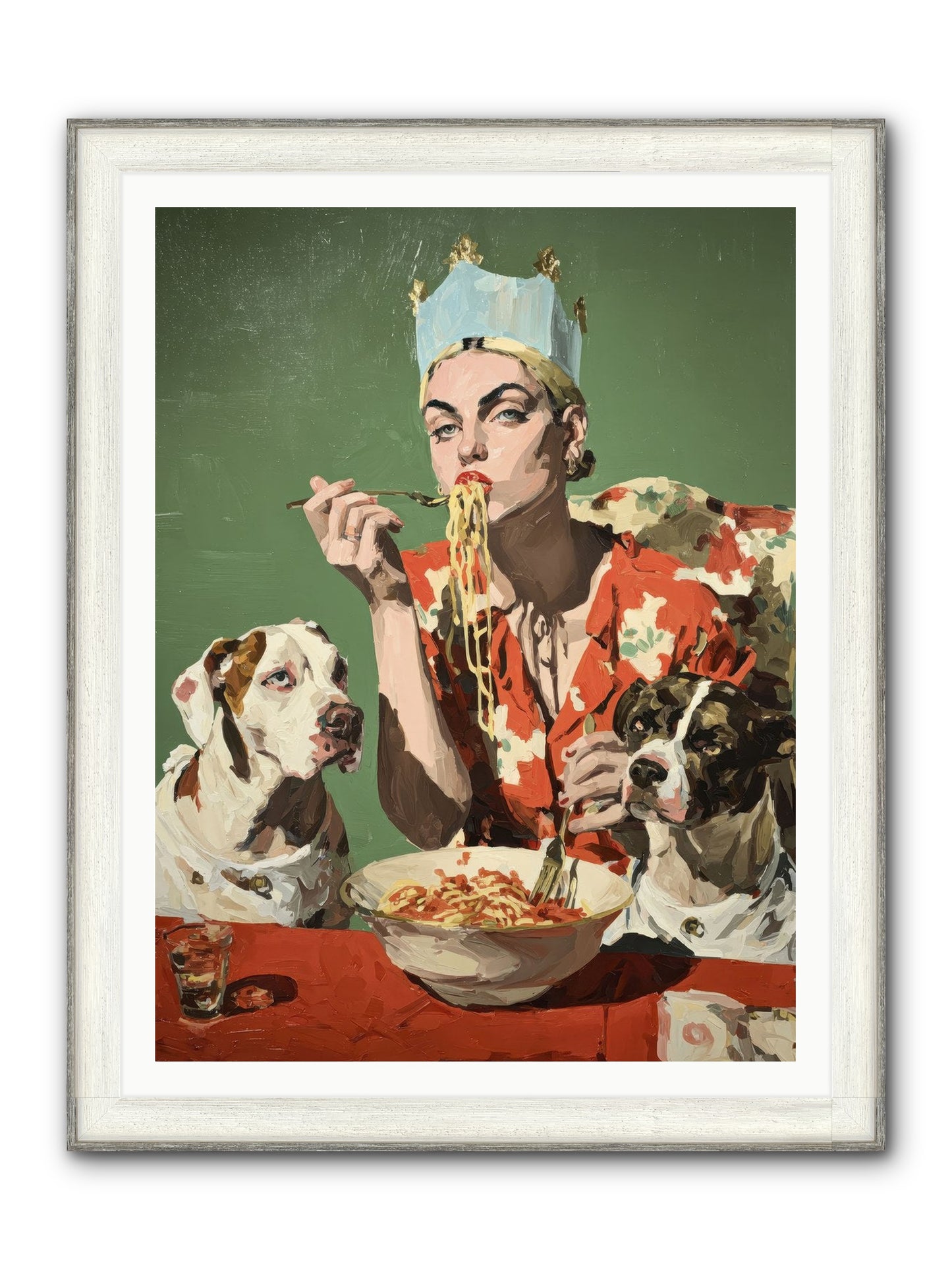 Her Majesty Of Lazy Afternoons Framed Print - Driftwood White 36x48