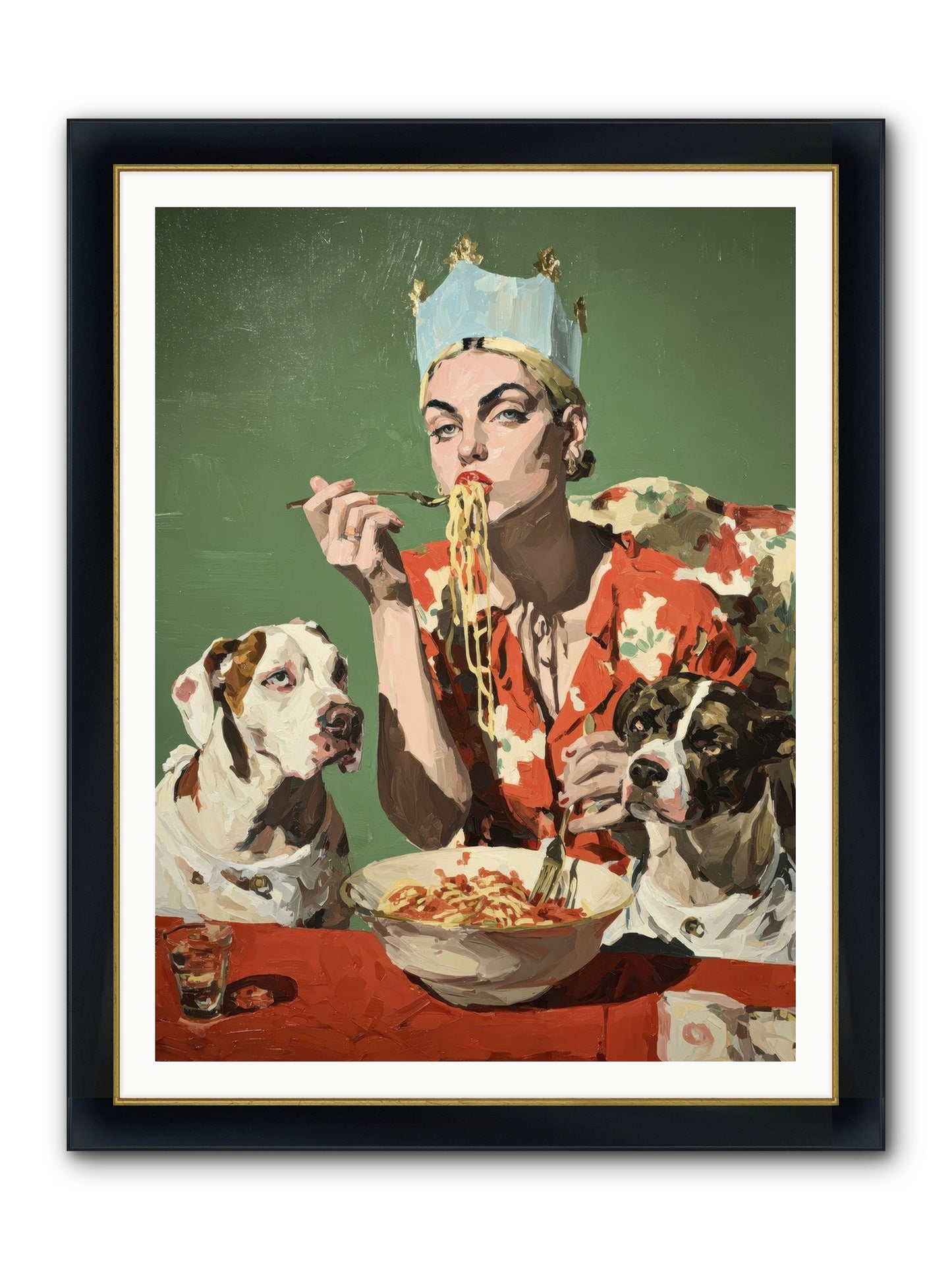 Her Majesty Of Lazy Afternoons Framed Print - Wide Black w/Gold 36x48
