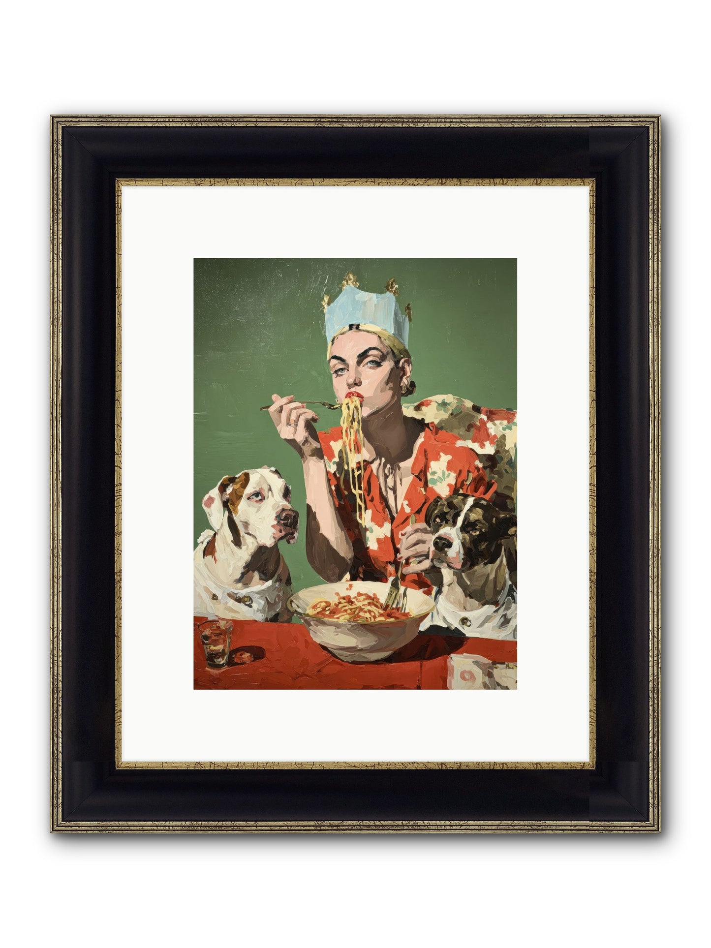 Her Majesty Of Lazy Afternoons Framed Print - Black & Gold 9x12