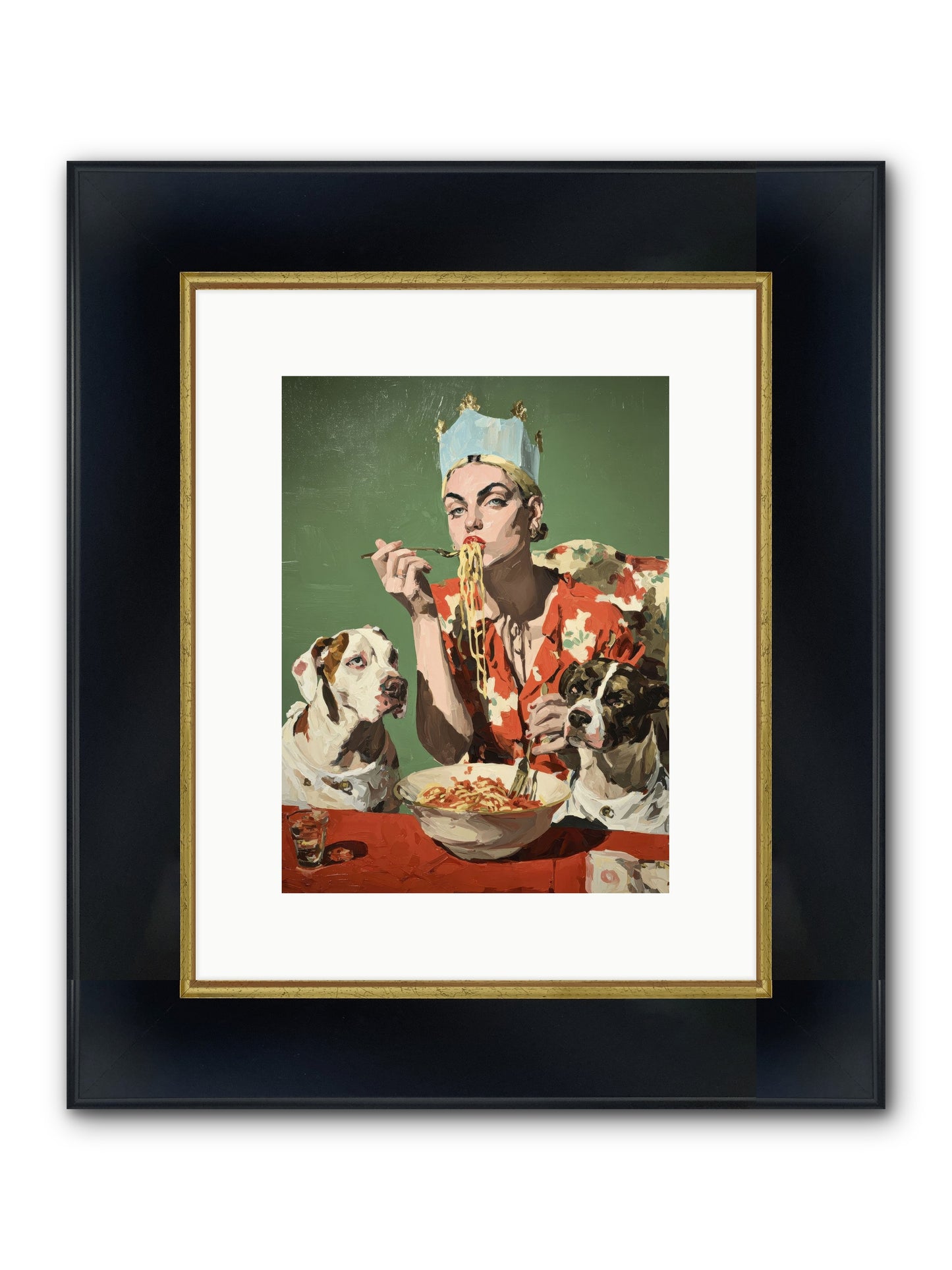 Her Majesty Of Lazy Afternoons Framed Print - Wide Black w/Gold 9x12