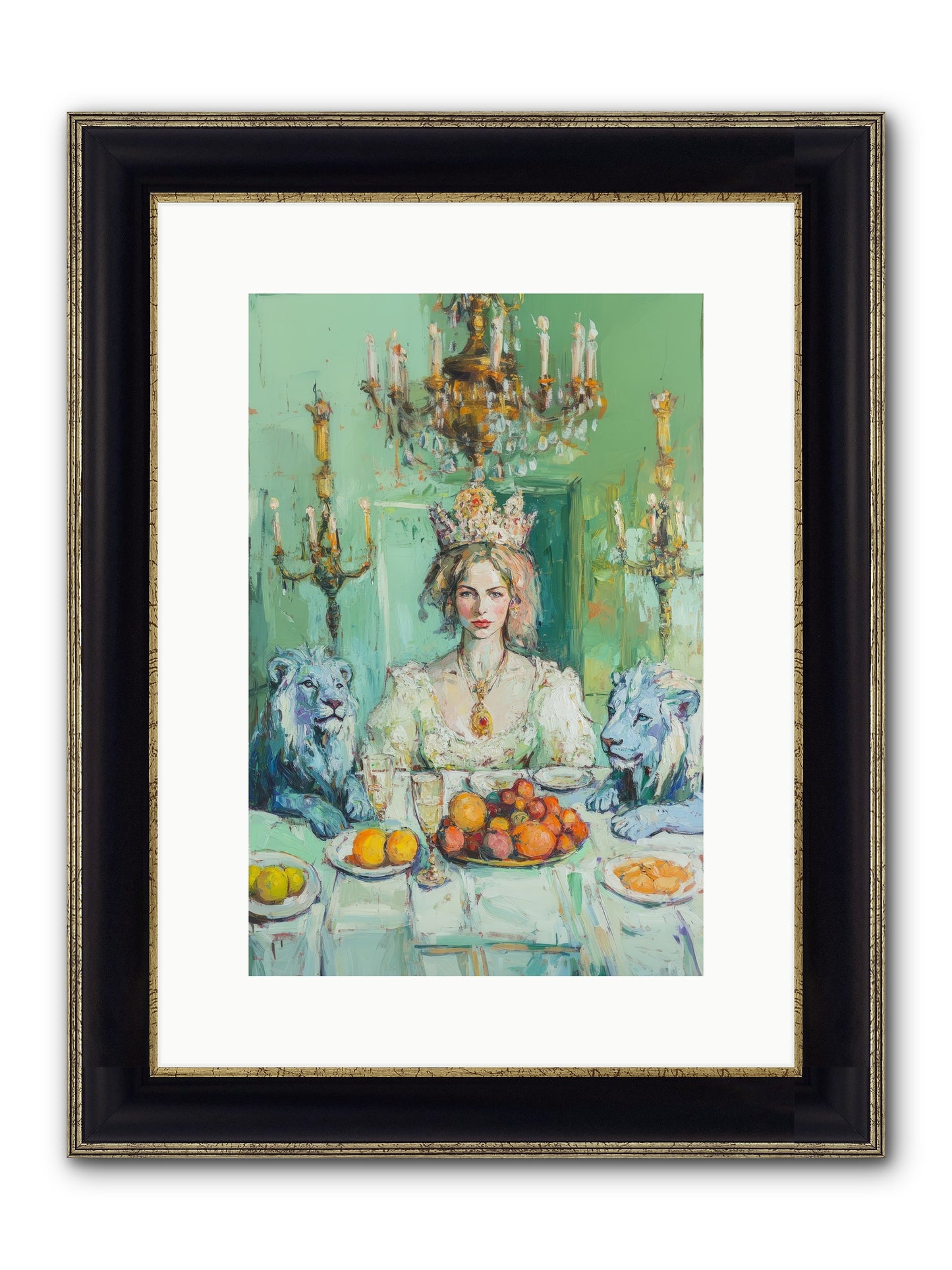 Her Majesty's Lapis Legion Framed Print - Black & Gold 10x15