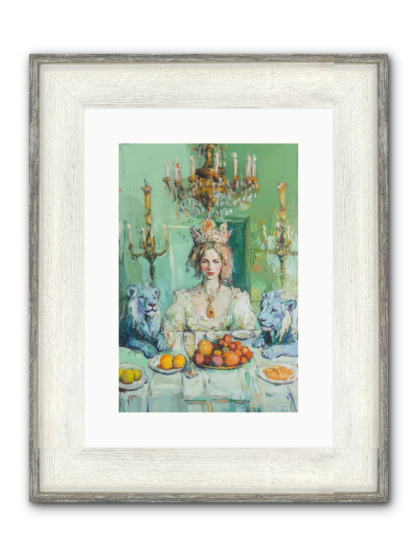 Her Majesty's Lapis Legion Framed Print - Driftwood White 10x15