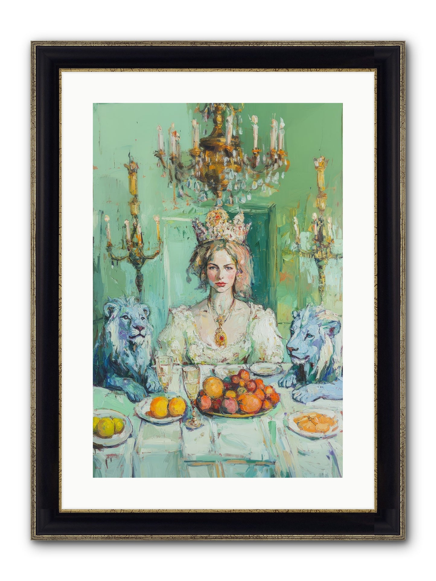 Her Majesty's Lapis Legion Framed Print - Black & Gold 16x24
