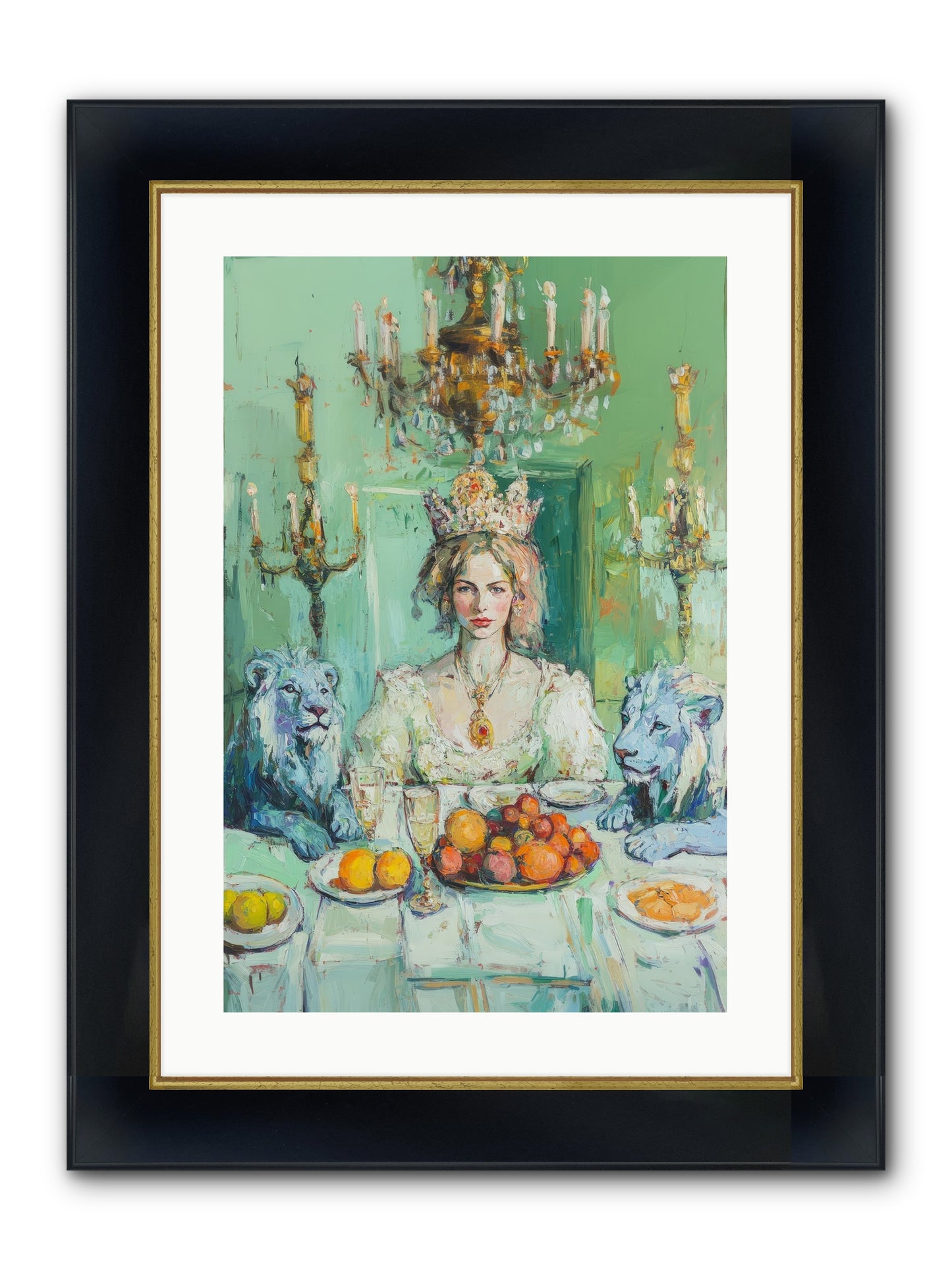 Her Majesty's Lapis Legion Framed Print - Wide Black w/Gold 16x24