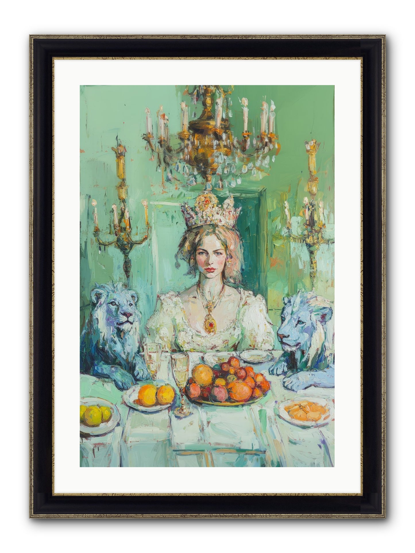 Her Majesty's Lapis Legion Framed Print - Black & Gold 20x30