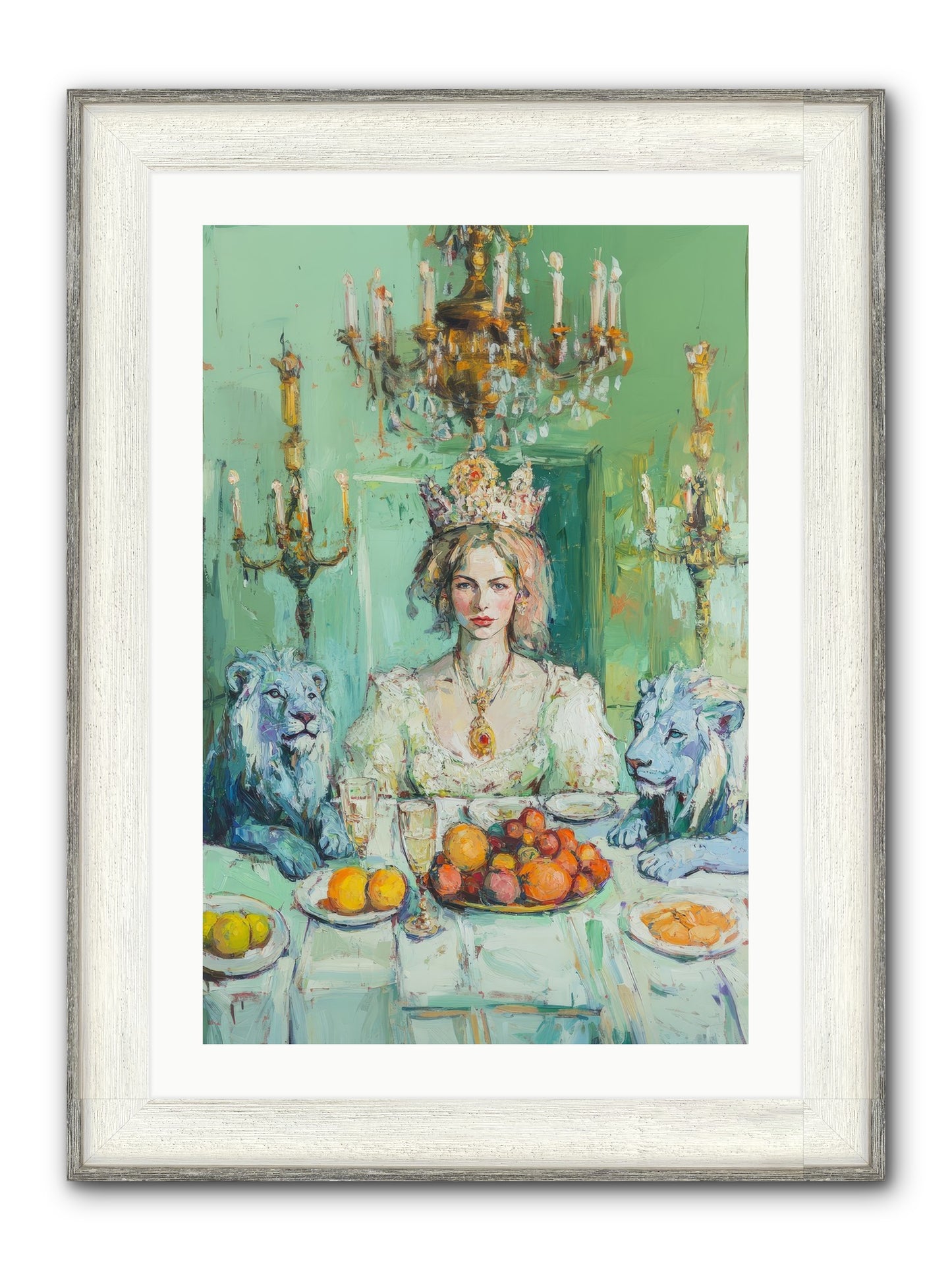 Her Majesty's Lapis Legion Framed Print - Driftwood White 20x30