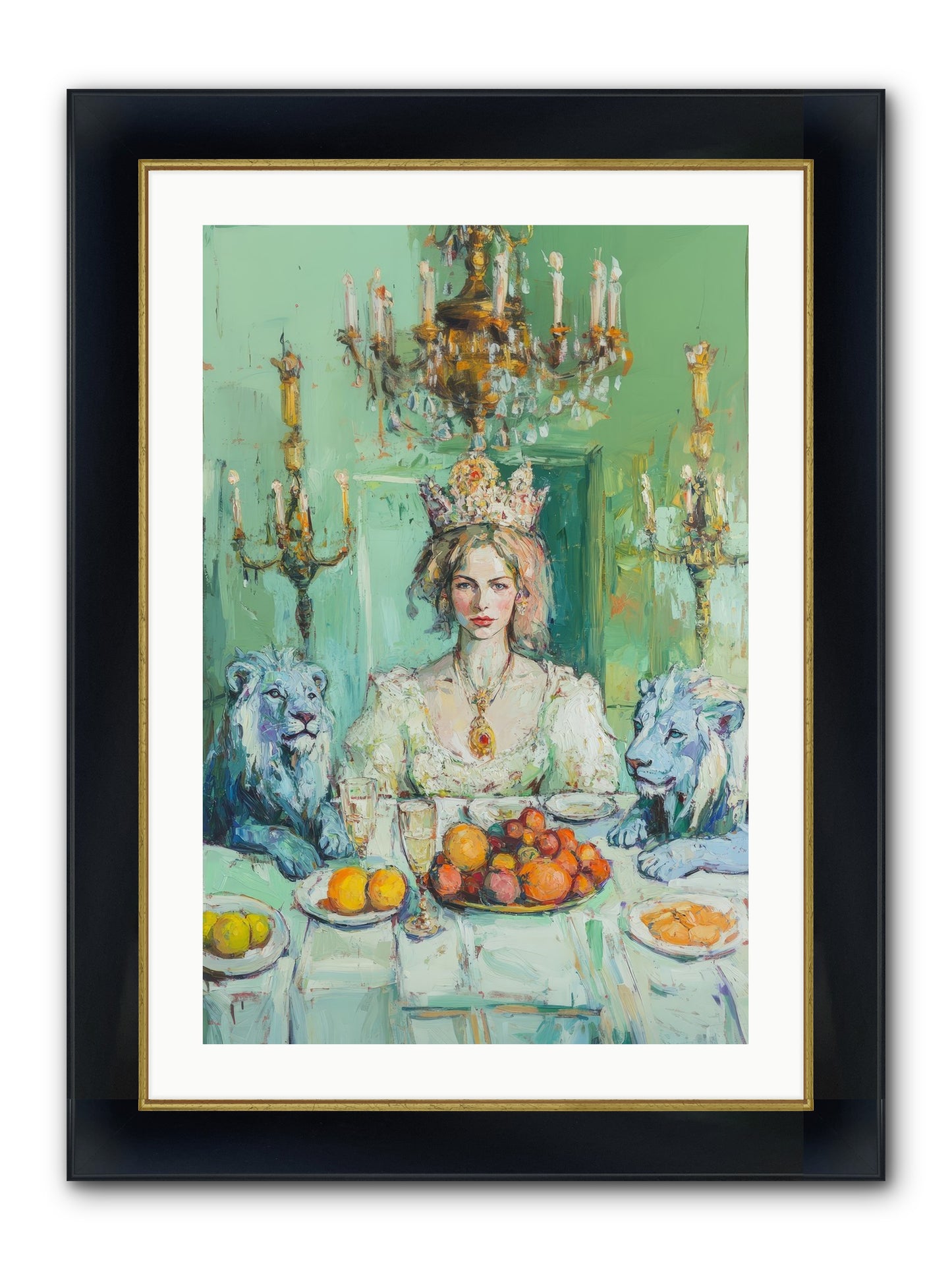 Her Majesty's Lapis Legion Framed Print - Wide Black w/Gold 20x30