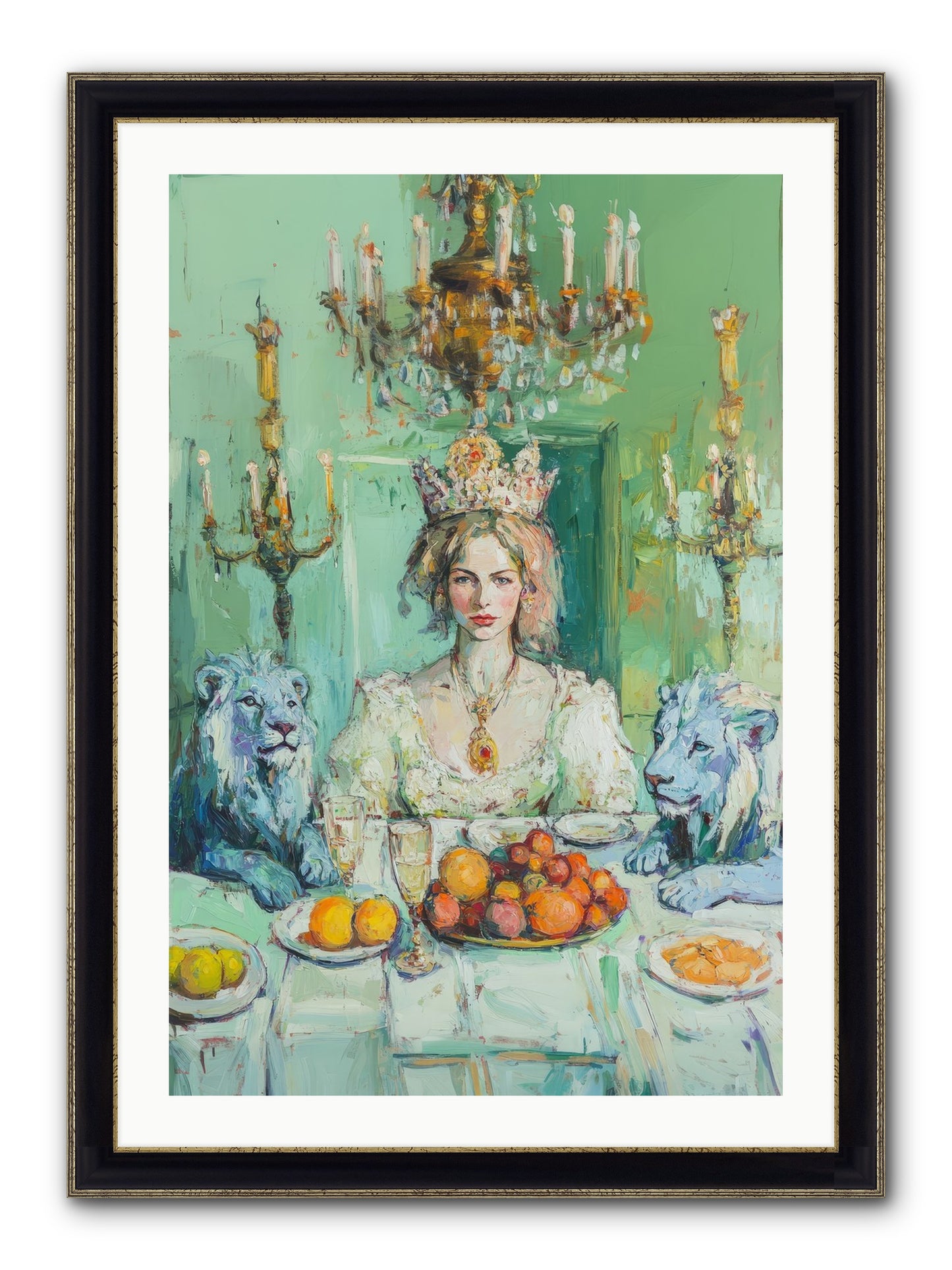 Her Majesty's Lapis Legion Framed Print - Black & Gold 24x36
