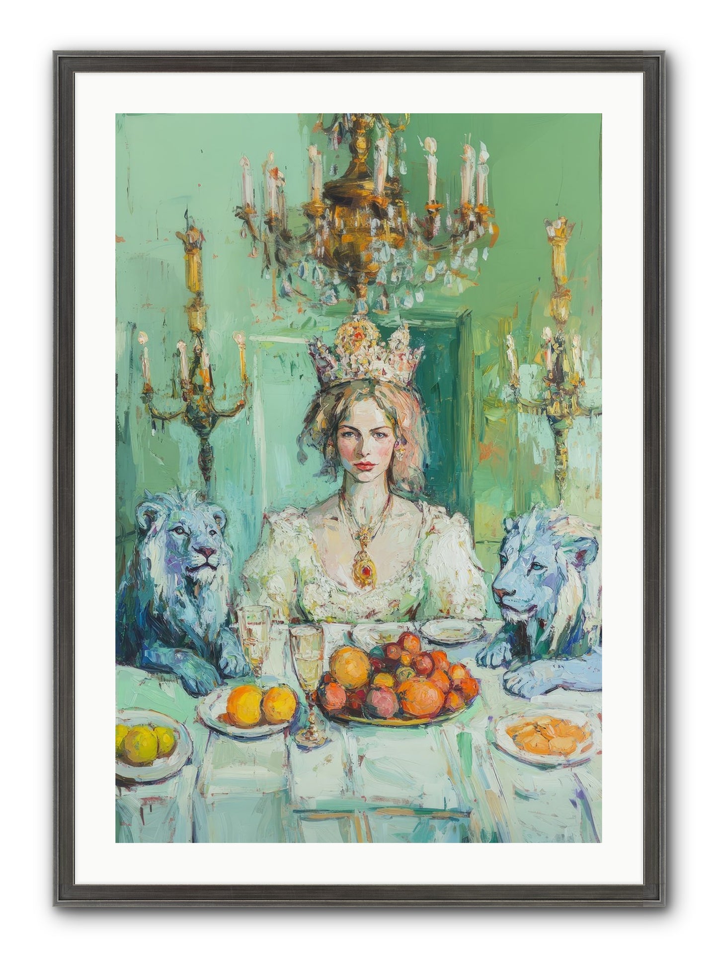 Her Majesty's Lapis Legion Framed Print - Slimwoods Black/Silver 24x36