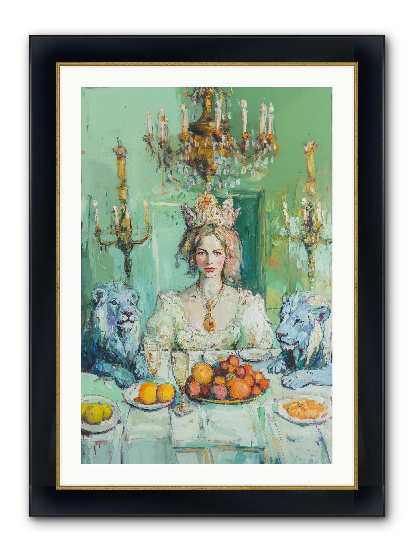 Her Majesty's Lapis Legion Framed Print - Wide Black w/Gold 24x36