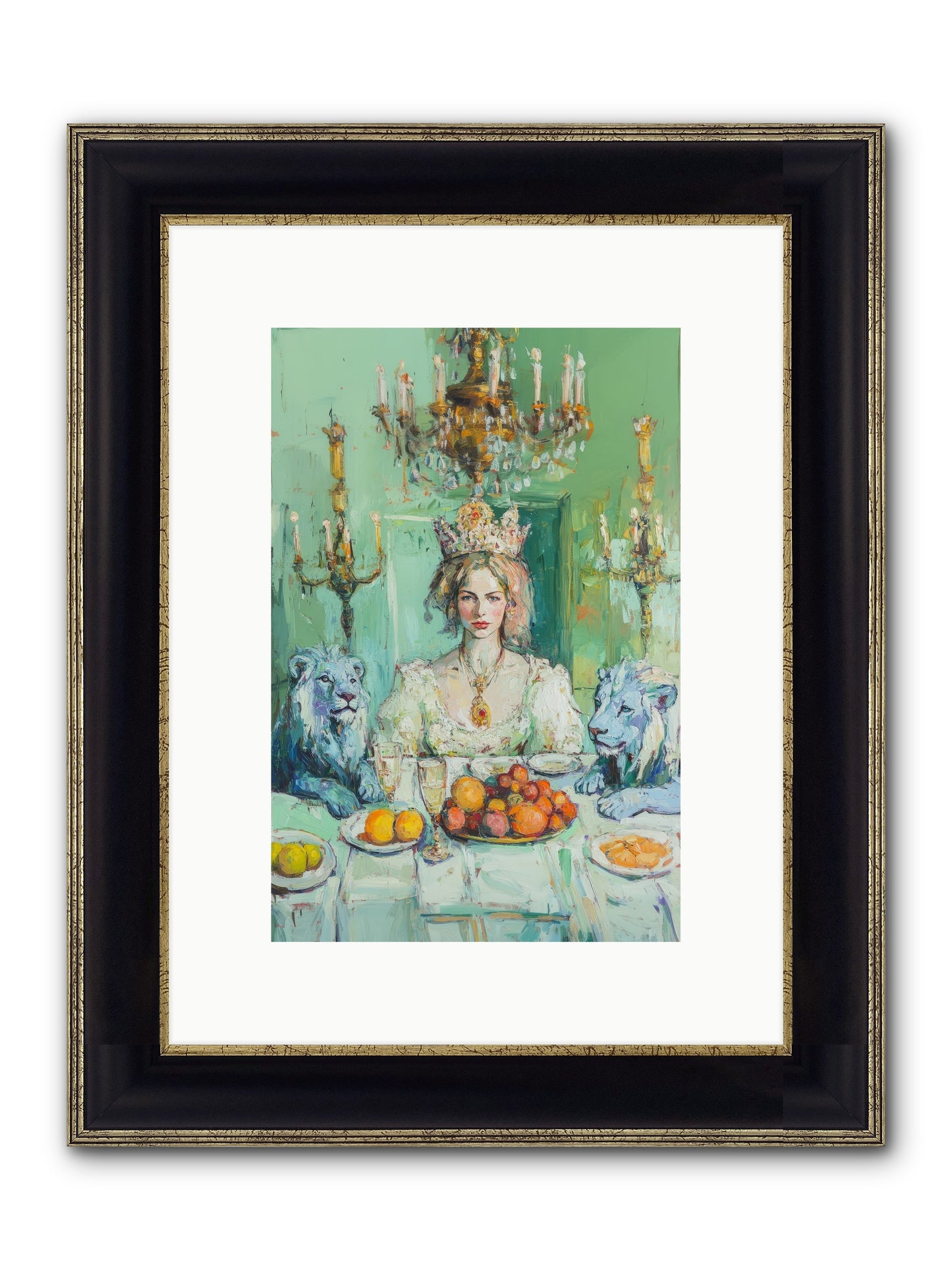 Her Majesty's Lapis Legion Framed Print - Black & Gold 8x12