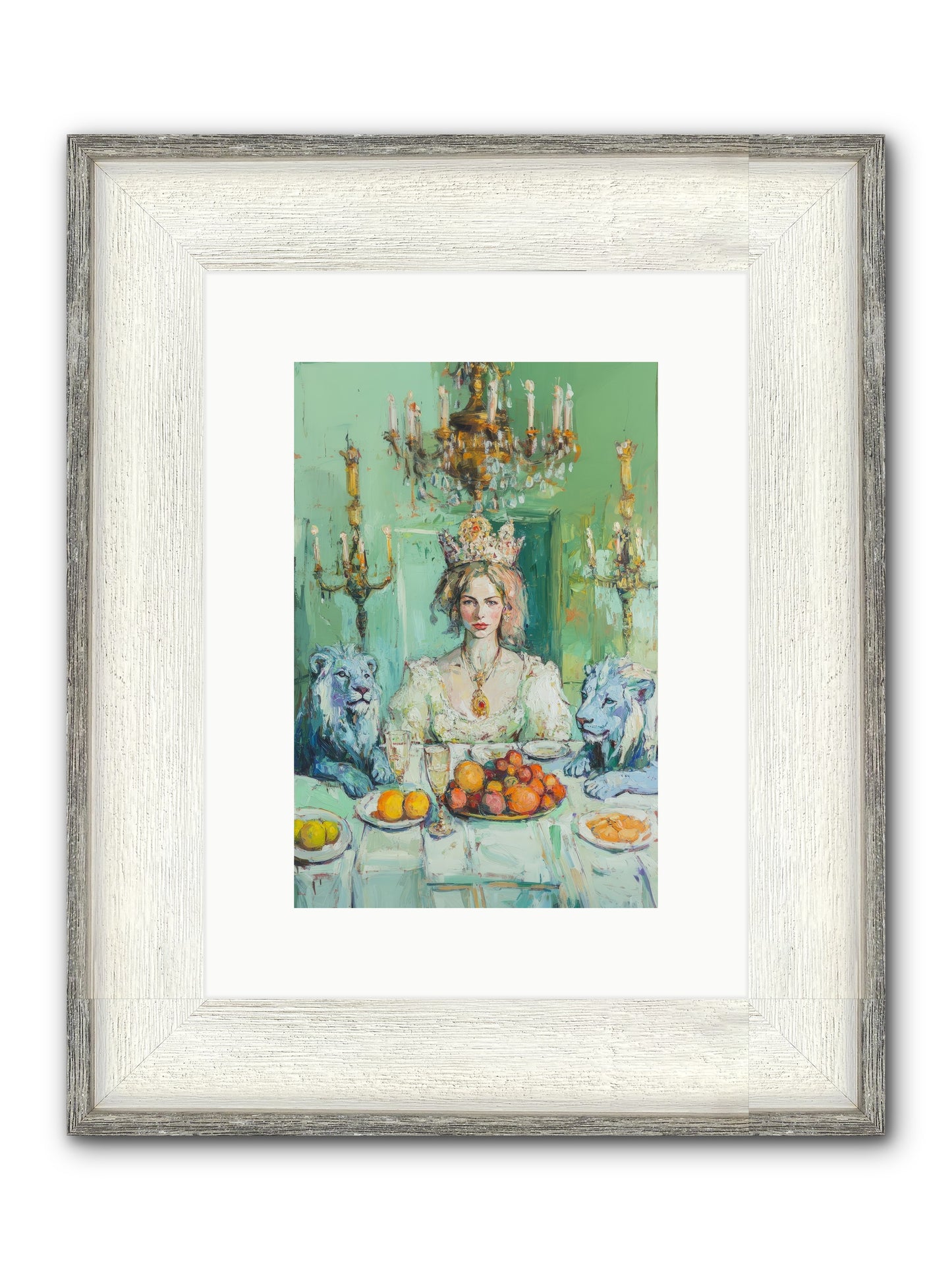 Her Majesty's Lapis Legion Framed Print - Driftwood White 8x12