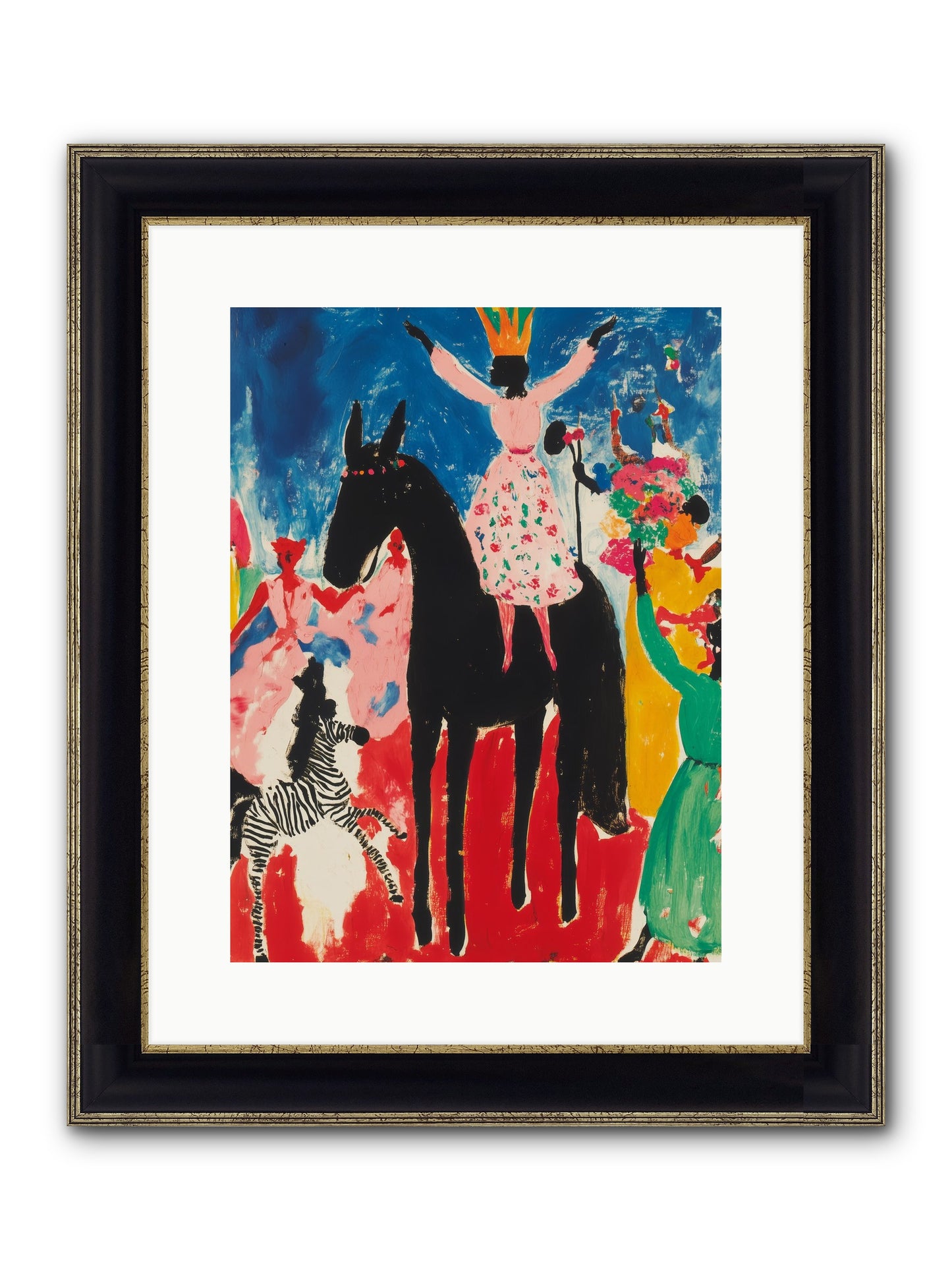 Her Majesty's Moon Parade Framed Print - Black & Gold 12x16