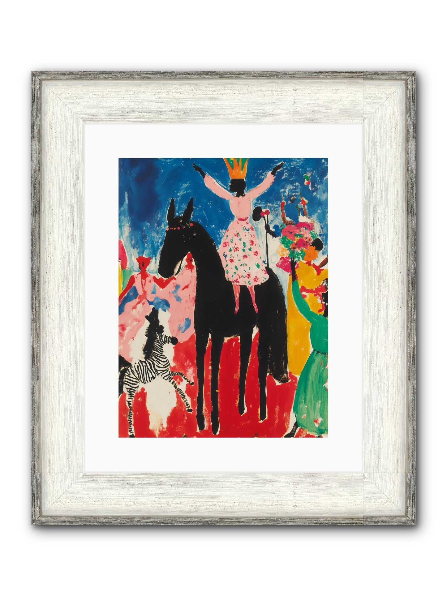 Her Majesty's Moon Parade Framed Print - Driftwood White 12x16