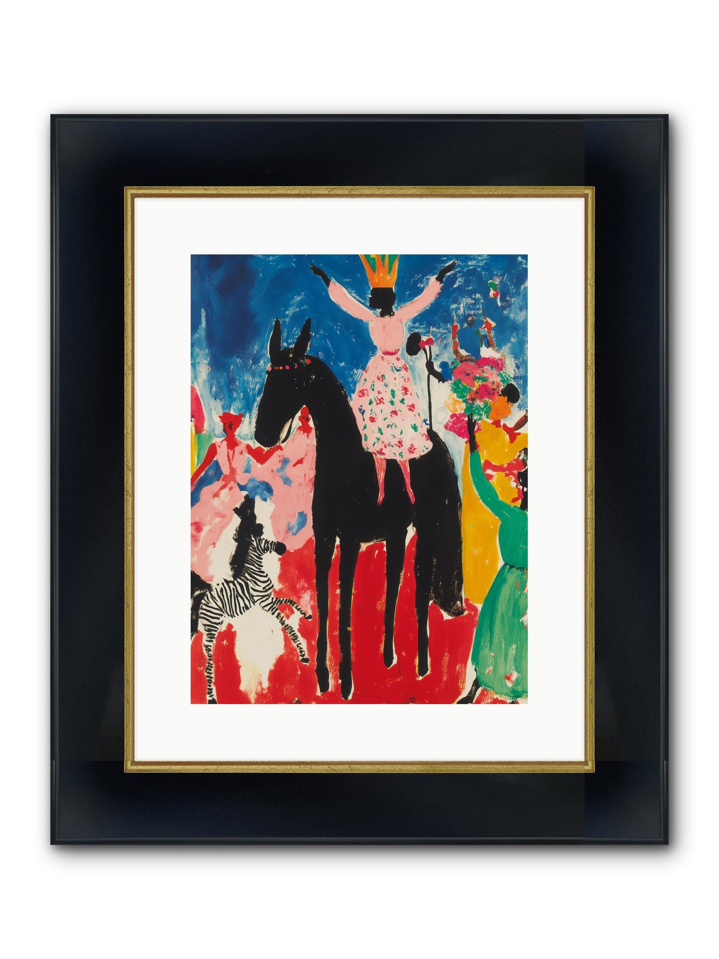 Her Majesty's Moon Parade Framed Print - Wide Black w/Gold 12x16