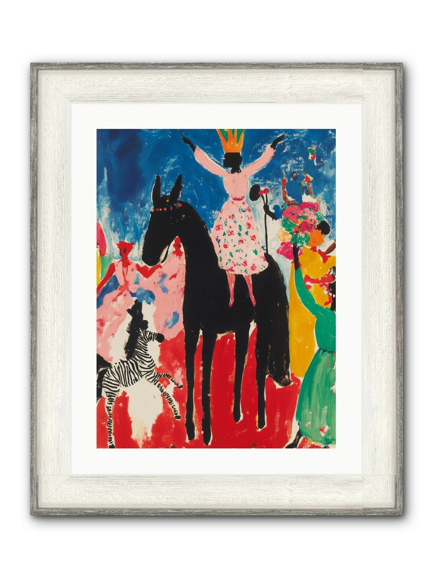 Her Majesty's Moon Parade Framed Print - Driftwood White 18x24