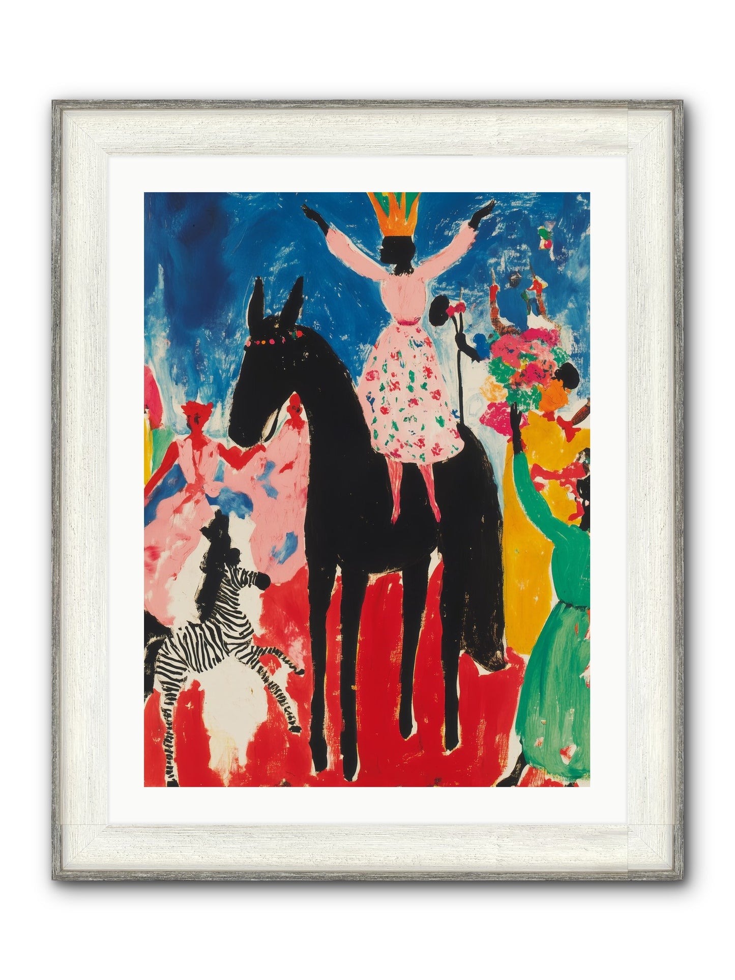 Her Majesty's Moon Parade Framed Print - Driftwood White 24x32
